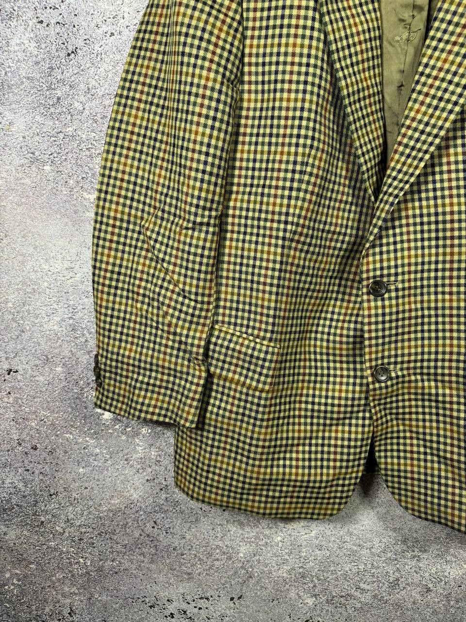 Burberry × Vintage Burberry's Vintage Plaid Check Blazer Oldmoney Men's Large Size 44R - 7 Thumbnail