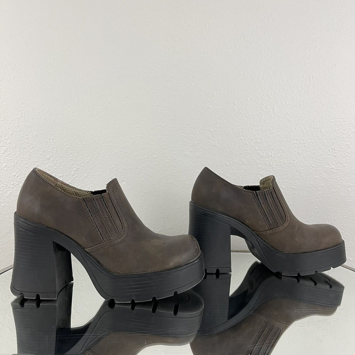 Other LOWER EAST SIDE Vintage Y2K Brown Platform Ankle Boot Size US 7 / IT 37 - 4 Thumbnail