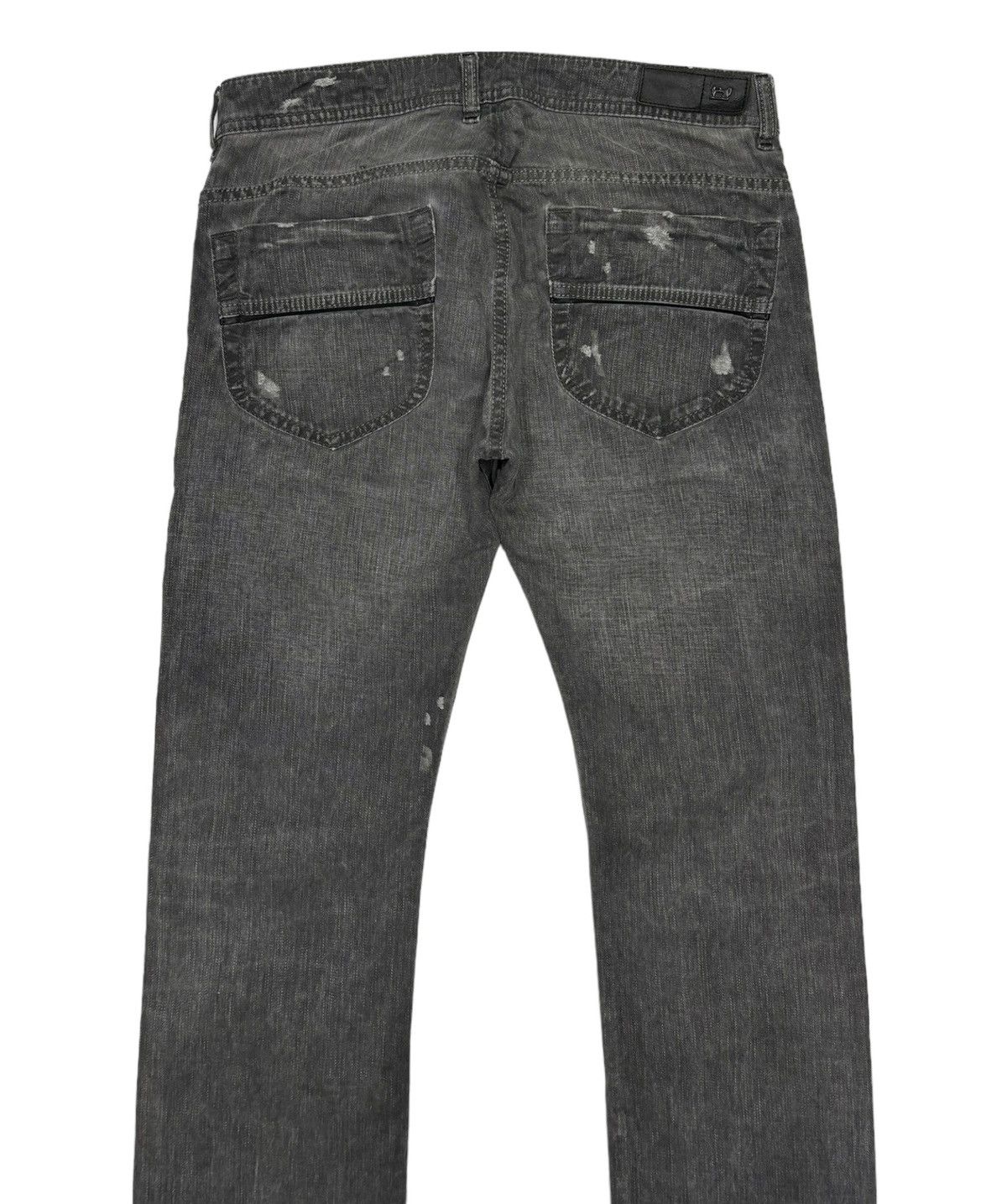 Diesel DIESEL DENIM GALLERY SMOKE BLACK DISTRESSED DENIM JEANS Size US 32 / EU 48 - 6 Thumbnail