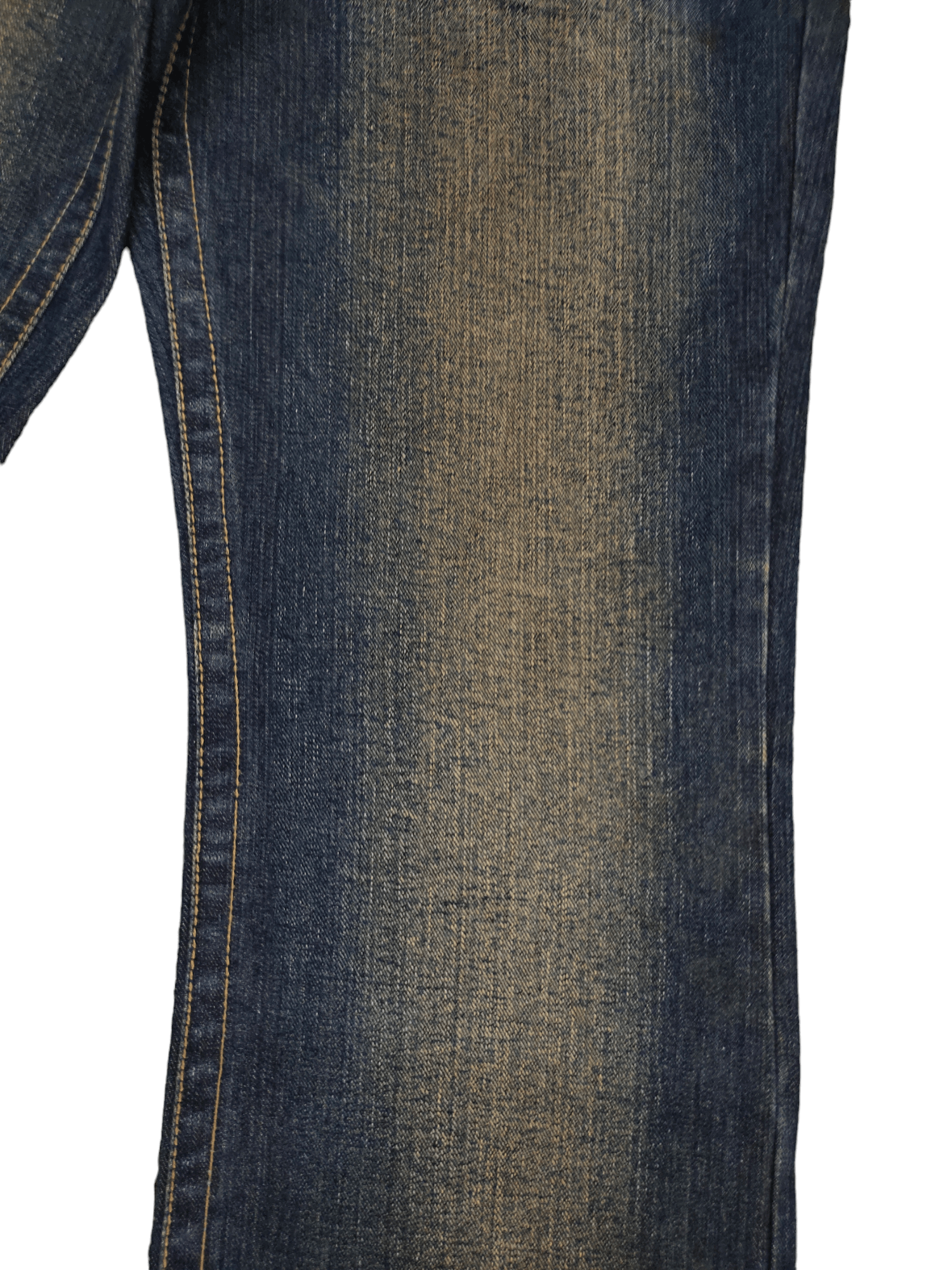 If Six Was Nine Flare Jeans Allout Clawmark Faded Denim Bootcut Y2k Size US 30 / EU 46 - 7 Thumbnail