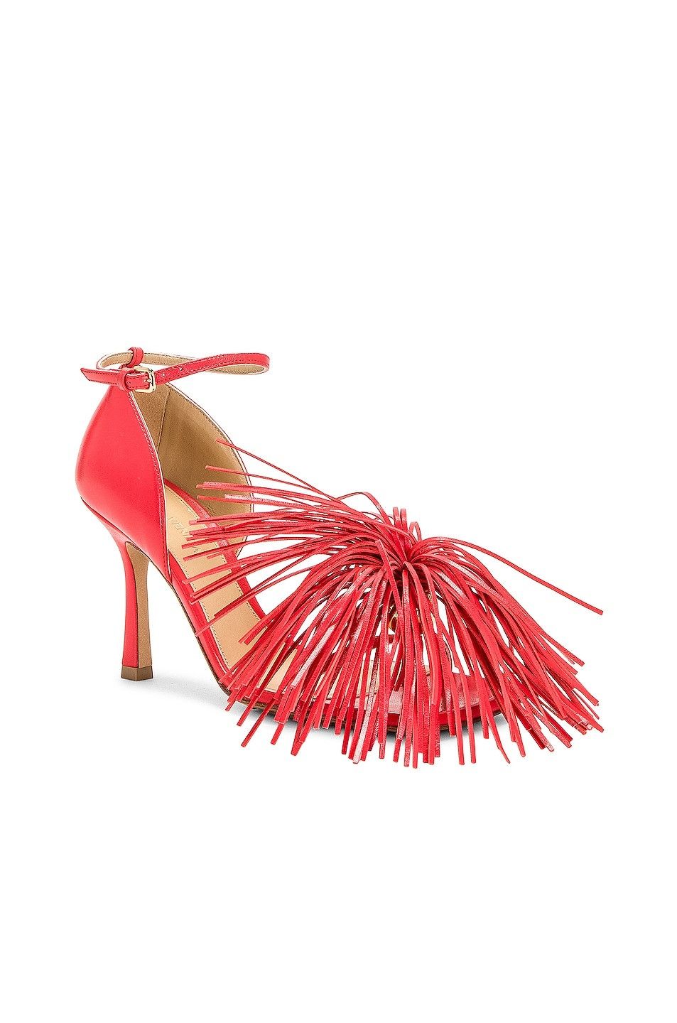 Bottega Veneta o1y0725 Leather Ankle Thong Strap Sandals in Red Size US 6 / IT 36 - 2 Thumbnail
