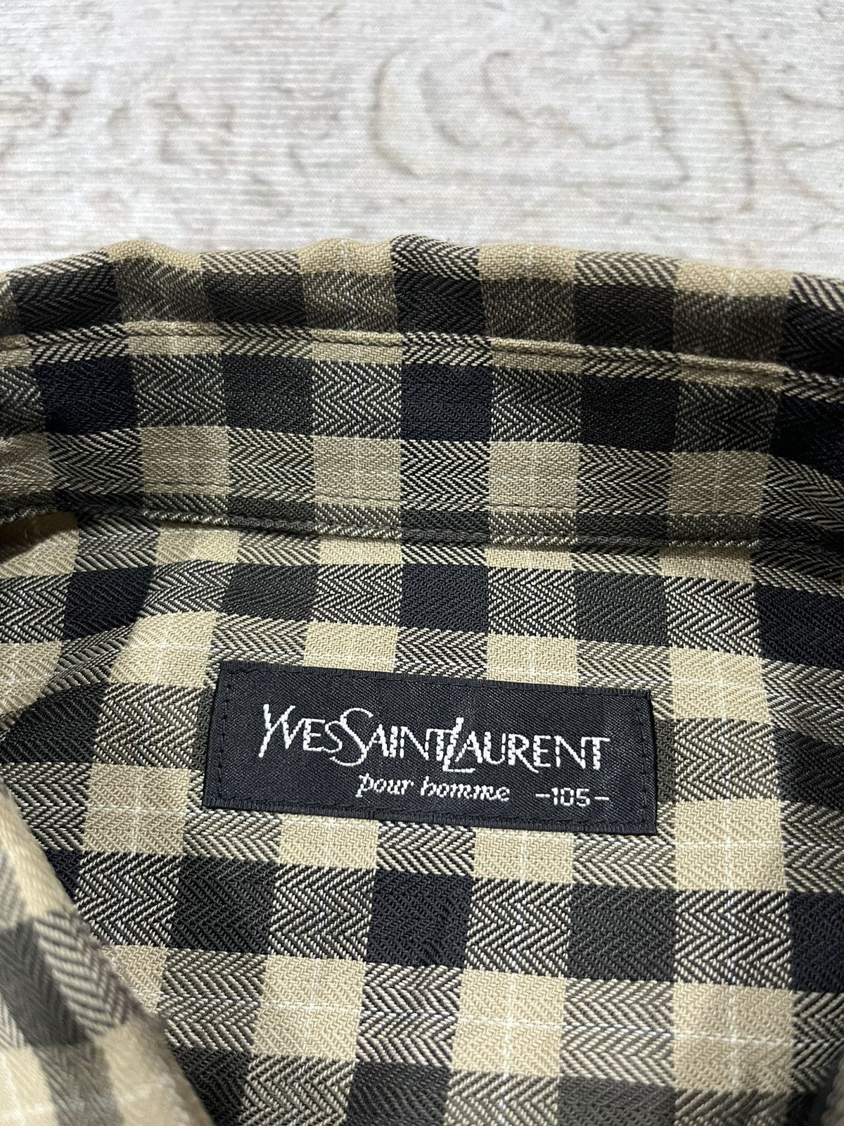 Yves Saint Laurent Vintage YvesSaintLaurent Pour Homme Check Size US XL / EU 56 / 4 - 6 Thumbnail