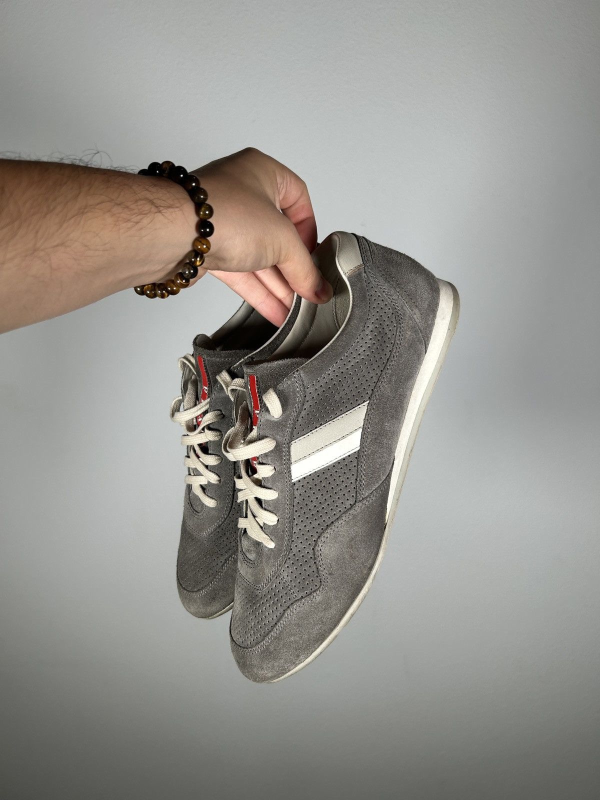 Prada WB! Suede Flat Low Trainers Size US 9 / EU 42 - 5 Thumbnail