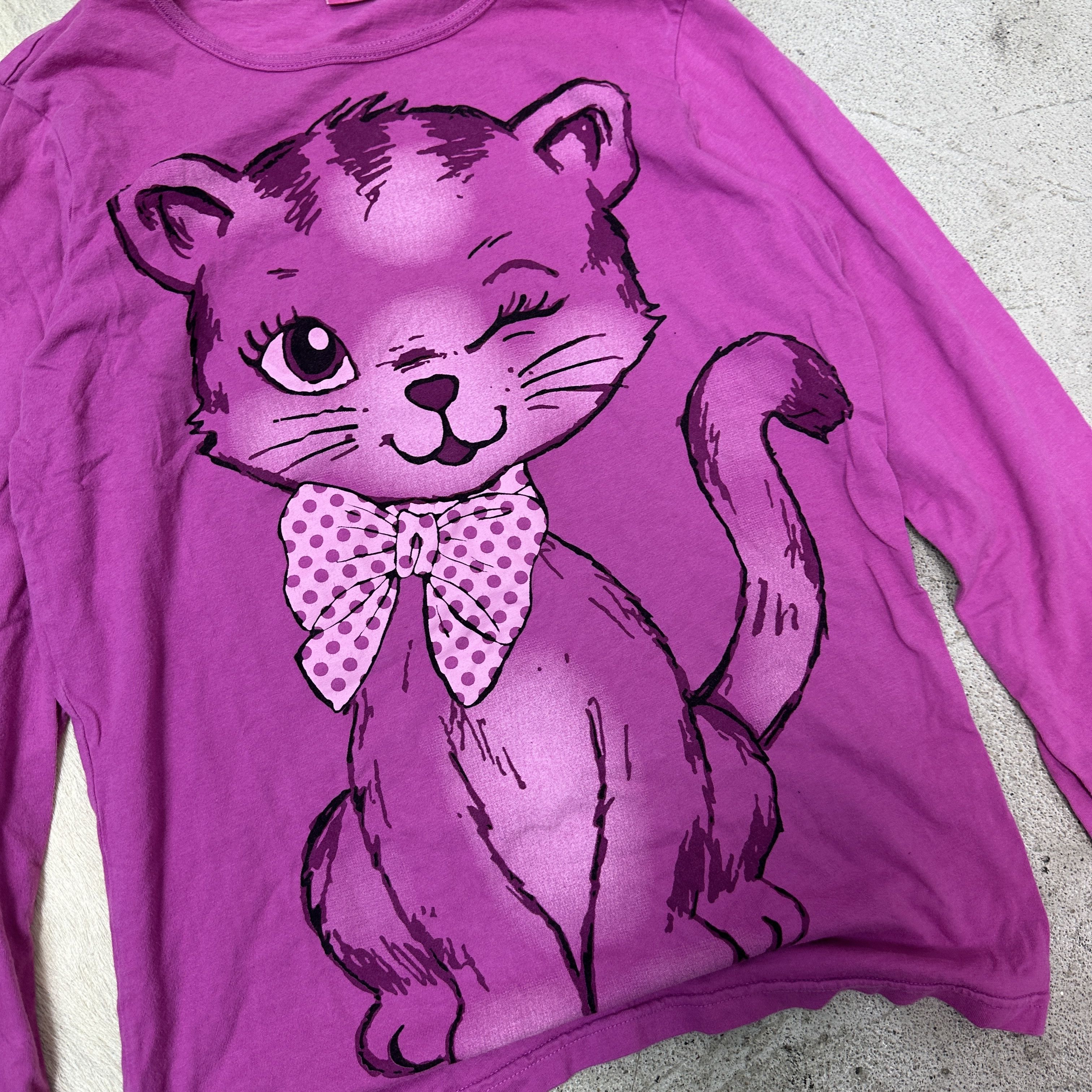 Vintage Vintage Fitted Cute Wink Cat Printed Longsleeve Y2K Size S / US 4 / IT 40 - 3 Thumbnail