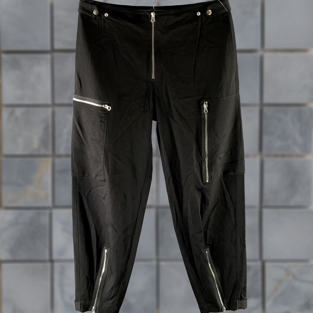 Jil Sander JIL SANDER Size 34 Black Wool Zipper Pants Mens Wool Zip Fly Black 34 Inseam 32 Italy Causal Pants Size US 34 / EU 50 - 1 Thumbnail