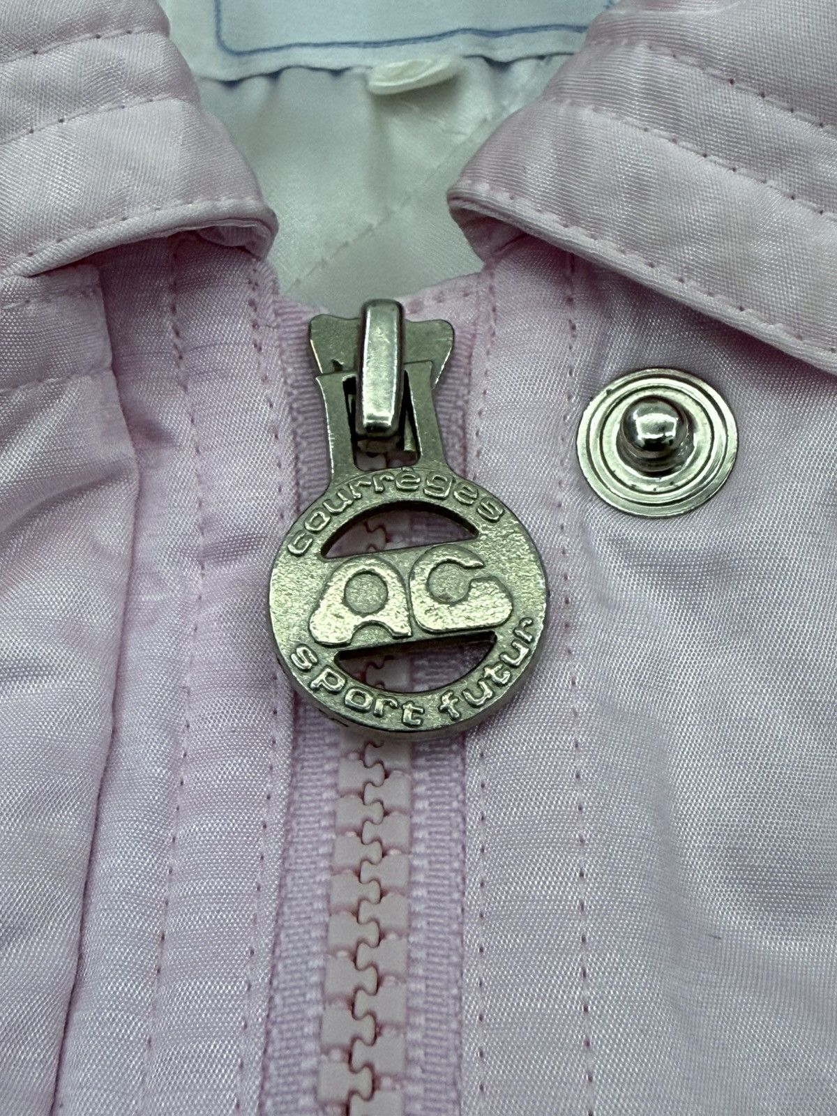 Courreges Vintage 80s COURREGES Sport Futur Biglogo Bomber Jacket Size L / US 10 / IT 46 - 4 Thumbnail