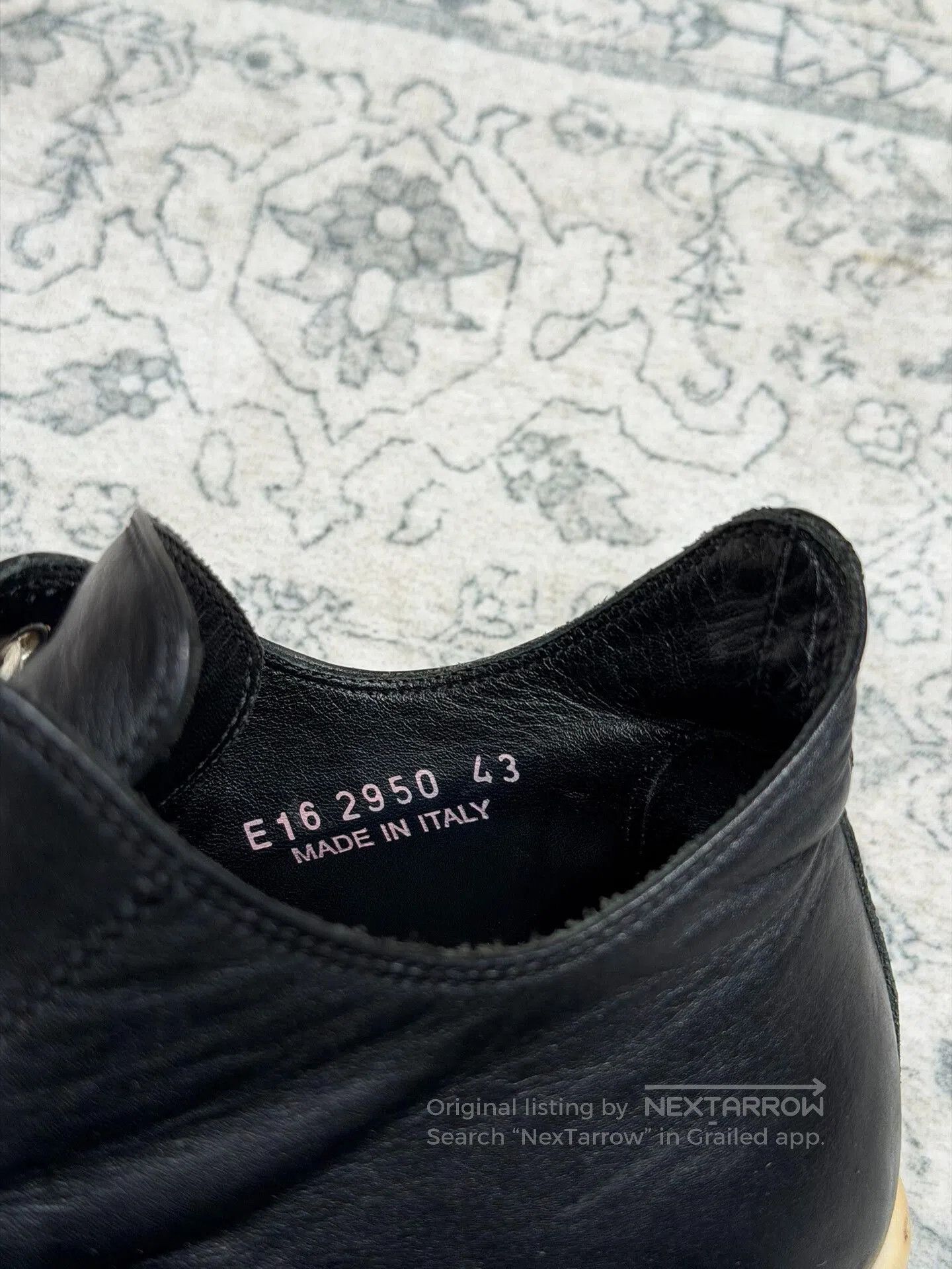 Rick Owens Rick Owens Low-Top Leather Black White. Size US 10 / EU 43 - 7 Thumbnail