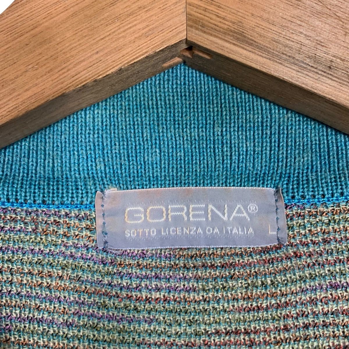 Japanese Brand GORENA Sea Animal Graphic Knitted SS Jumper #1192-C54 Size US L / EU 52-54 / 3 - 11 Thumbnail