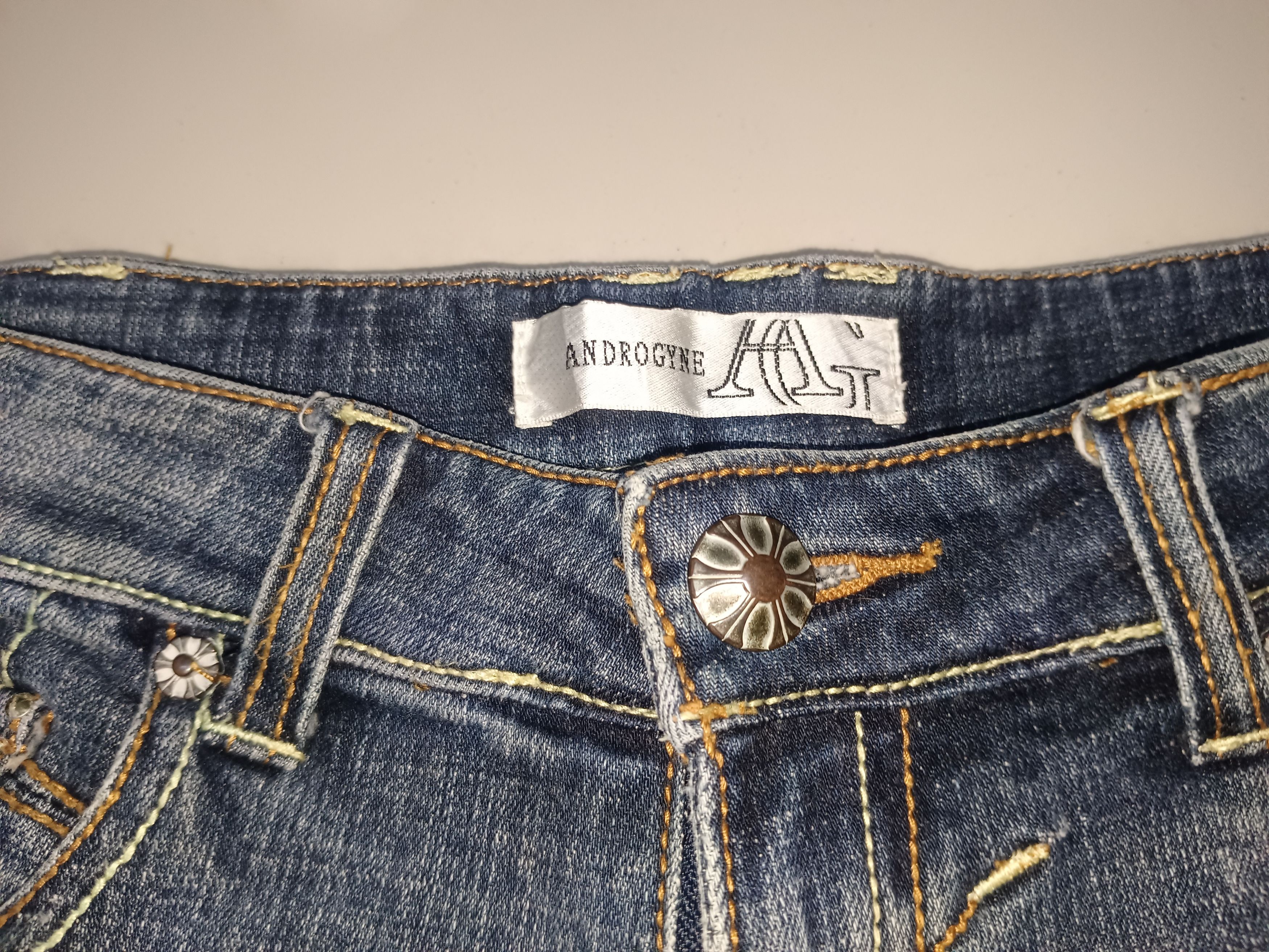 Japanese Brand Japanese Flare Jeans Crystal Goctic Punk Size US 29 - 9 Thumbnail