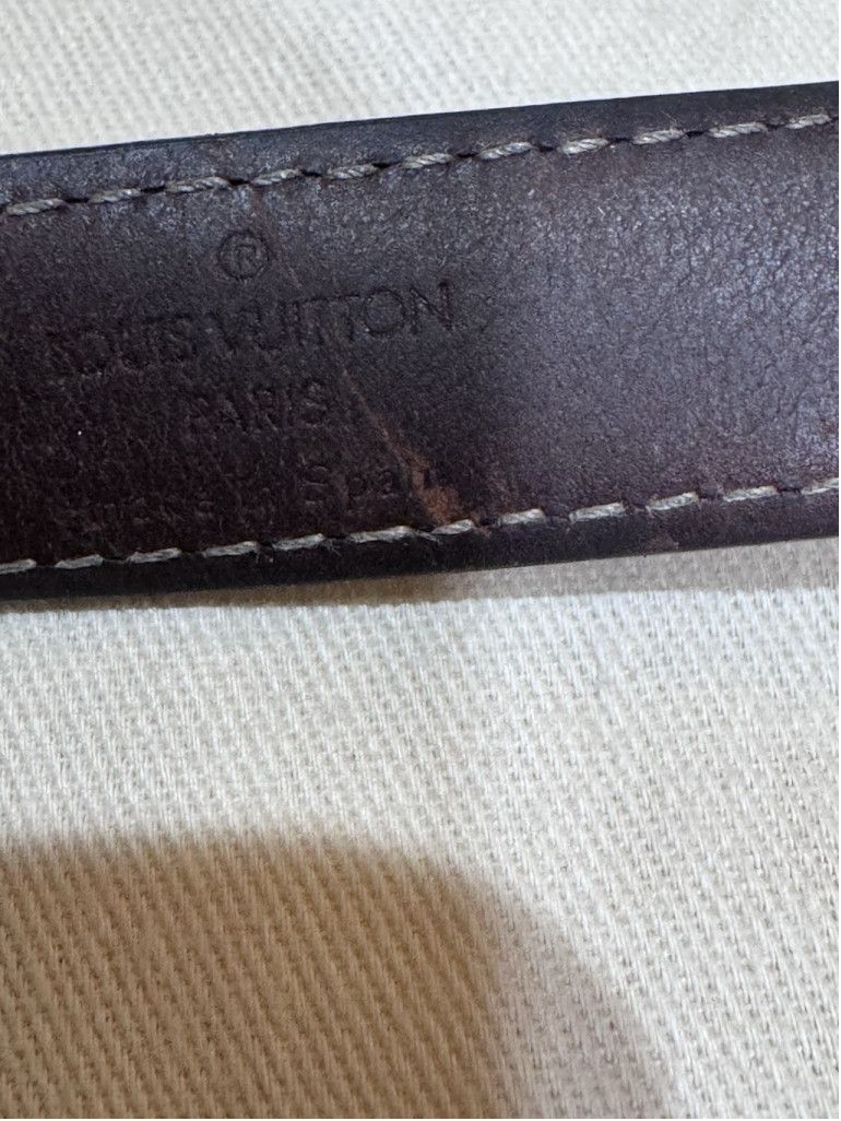 Louis Vuitton Louis Vuitton Damier Ebene Canvas Leather 25mm Belt 90/36 Size ONE SIZE - 7 Thumbnail