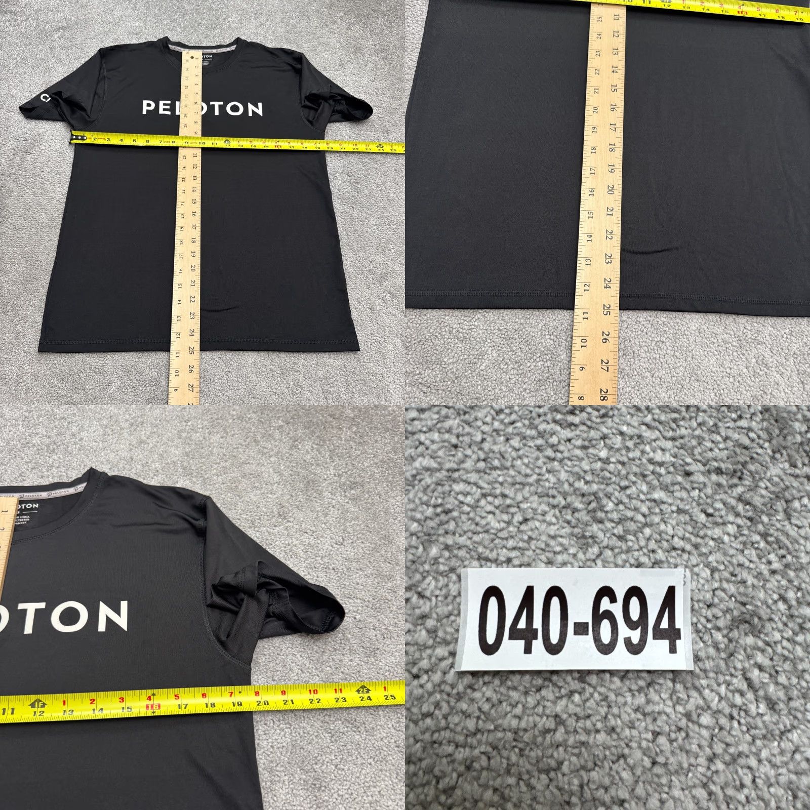 Vintage Peloton T-Shirt Mens Small Black Crew Neck Tee Shirt Short Sleeve Logo Basic All Seasons Activewear Sports Athleisure Shirt Size US S / EU 44-46 / 1 - 8 Thumbnail
