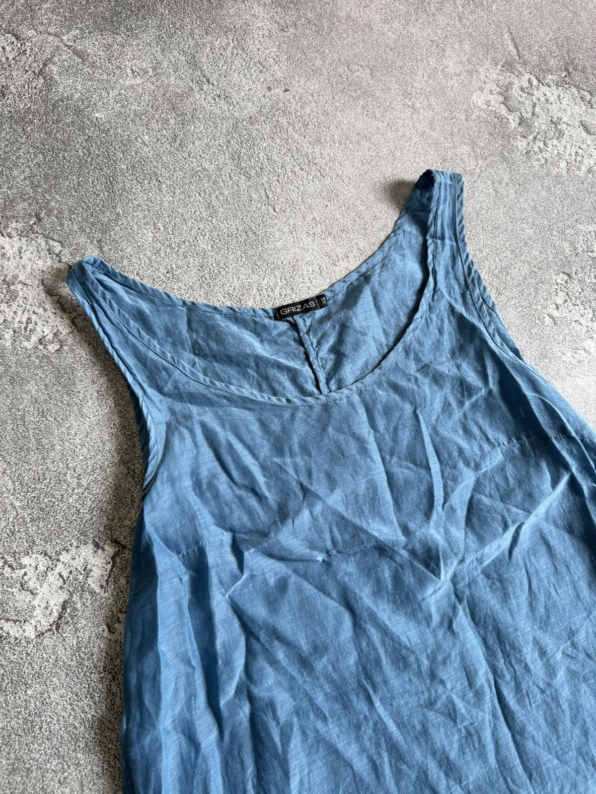 Designer Grizas XS silk sleeveless dress tunic light Avantgarde Size XS / US 0-2 / IT 36-38 - 2 Thumbnail