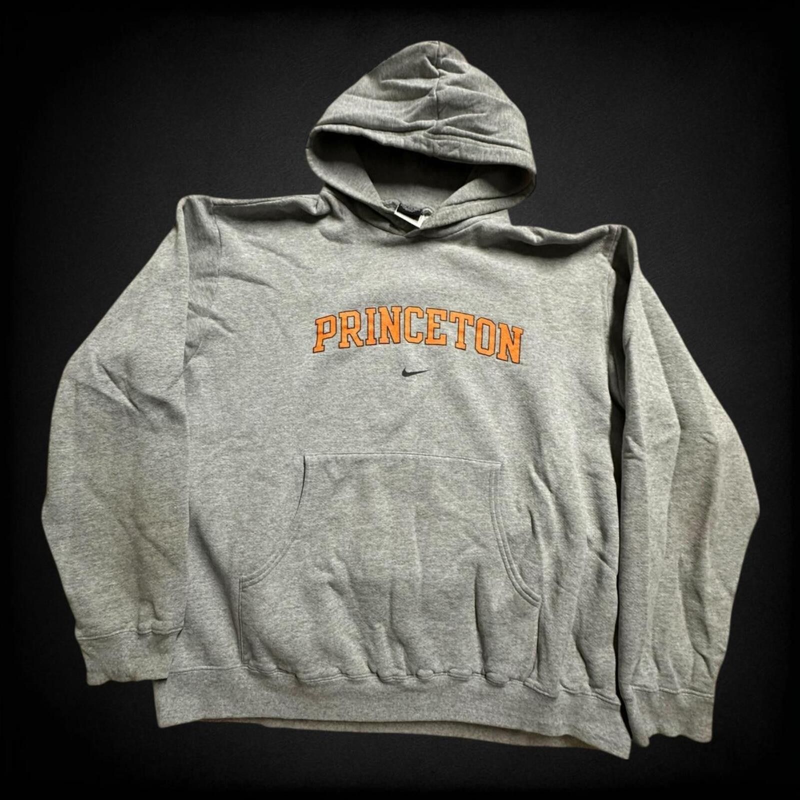 Nike Vintage 90s Princeton Nike hoodie center swoosh Size US XXL / EU 58 / 5 - 1 Thumbnail
