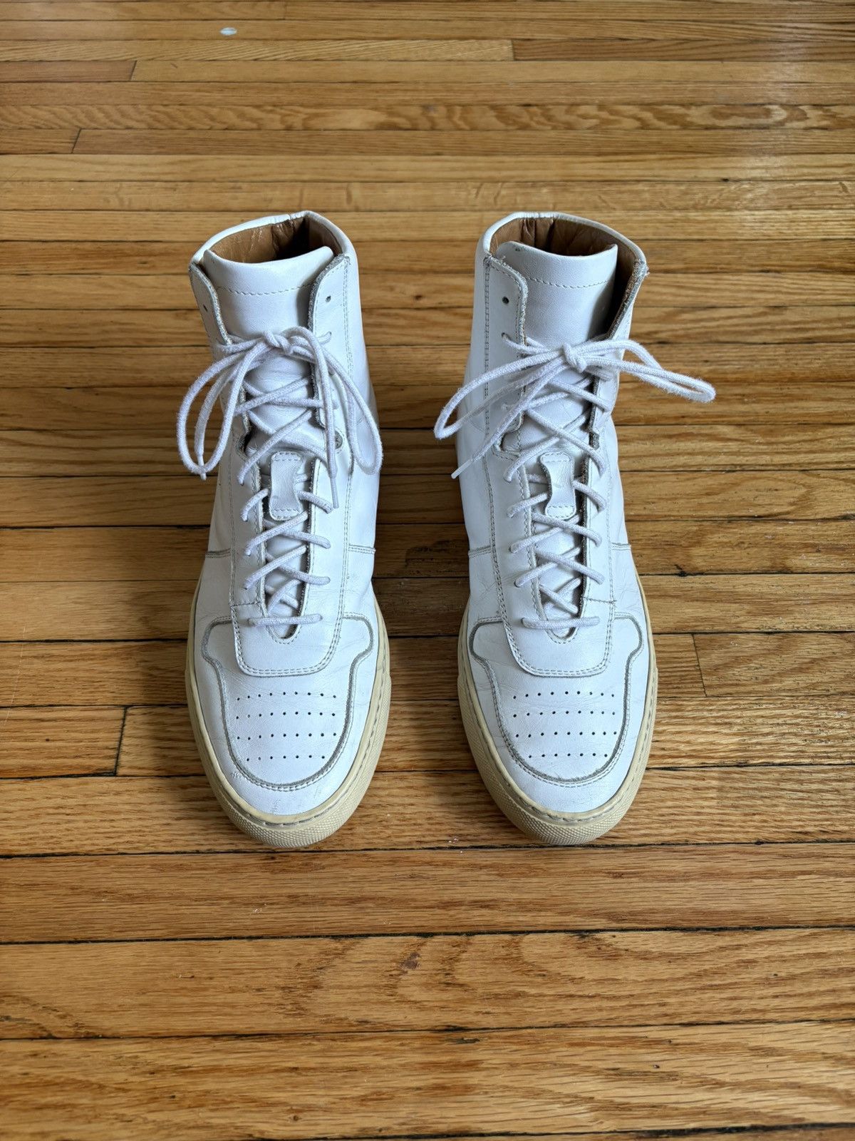 Common Projects Common Projects Vintage Bball High (White) Size US 8 / EU 41 - 3 Thumbnail