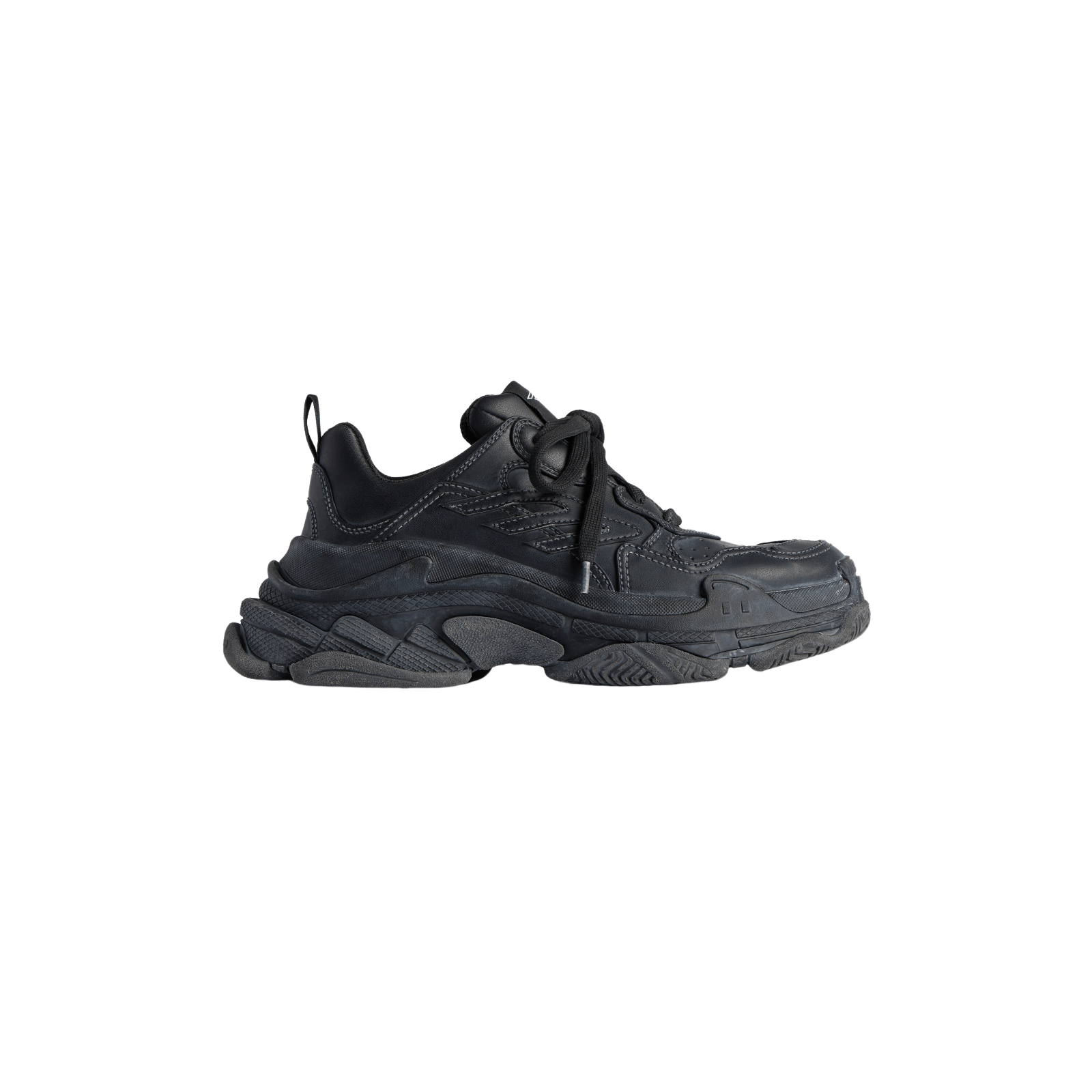 BALENCIAGA Triple S Men's Black Sneakers $1250 New Auth
