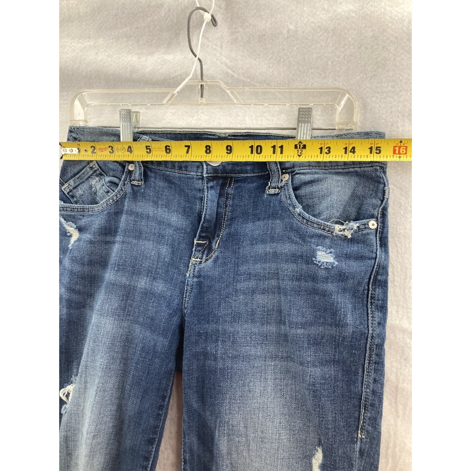 Vintage Rock & Republic Jeans Indee 4M Womens Straight Denim Blue Mid Rise 25 In Inseam 25 in XS? Wait. Size 27" / US 4 / IT 40 - 3 Thumbnail