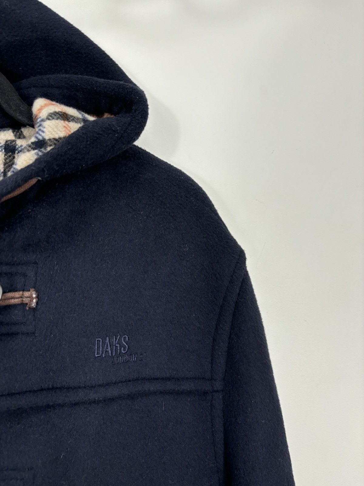DAKS Daks London Men’s Navy Classic Wool Cashmere Duffle Coat Size US M / EU 48-50 / 2 - 5 Thumbnail