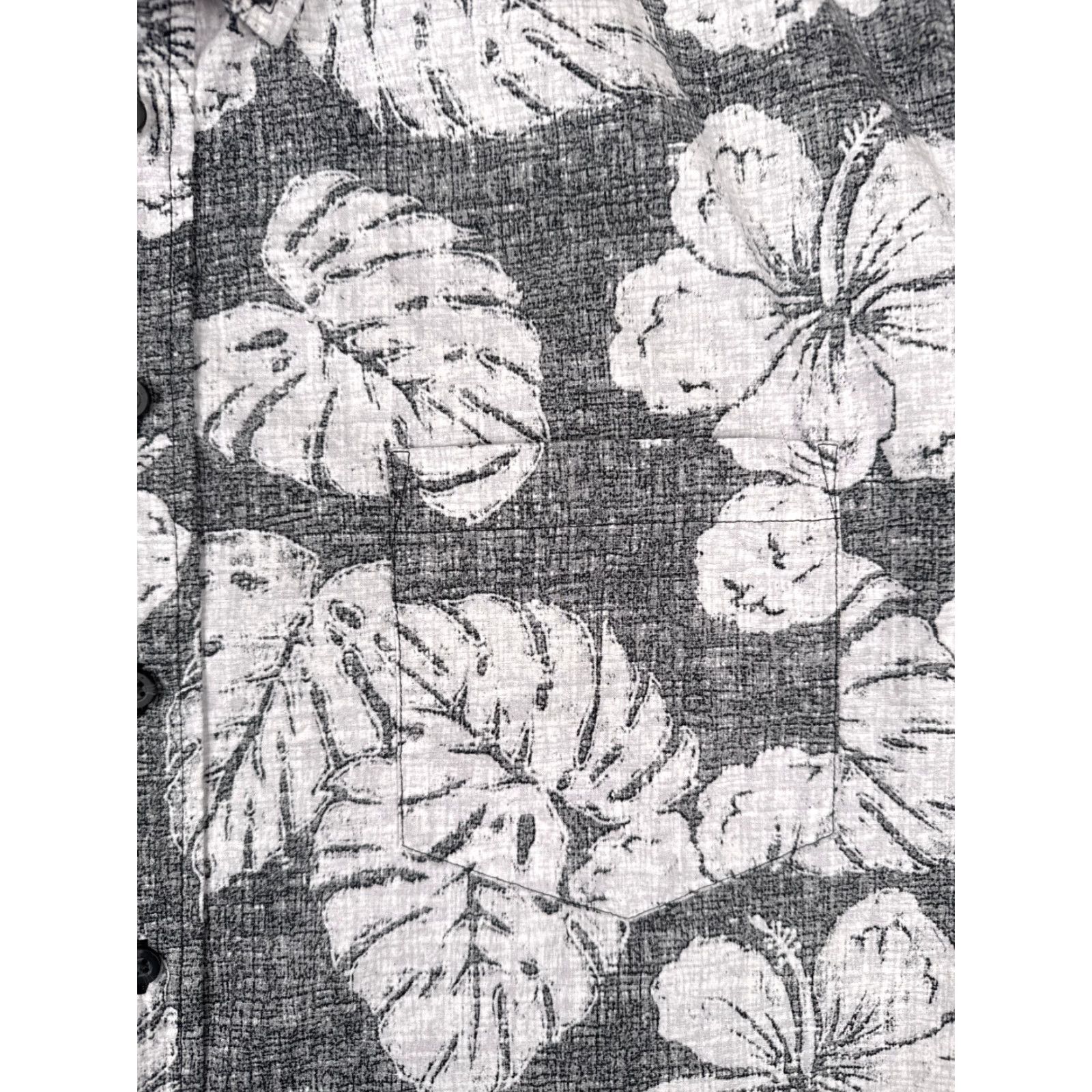 George George Mens Shirt 3XL Black Floral Cotton Blend Hawaiian Button-Up Shirt Size US XXL / EU 58 / 5 - 6 Thumbnail