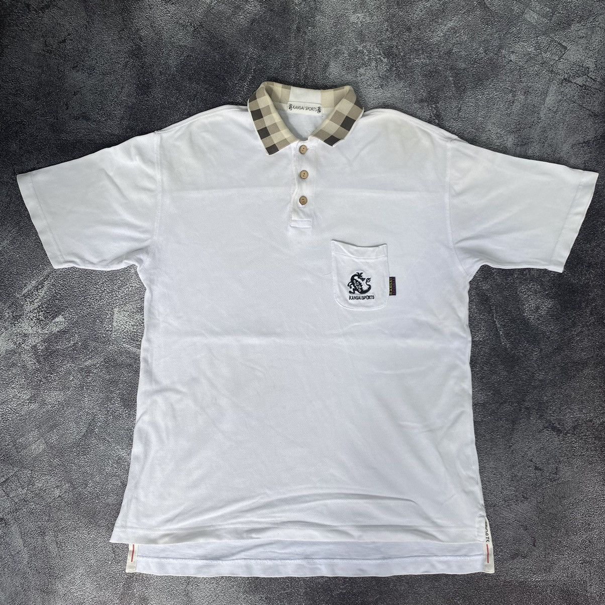 Japanese Brand × Kansai Yamamoto Vintage Kansai Yamamoto Sports Dragon Polo Shirt Size US L / EU 52-54 / 3 - 1 Thumbnail