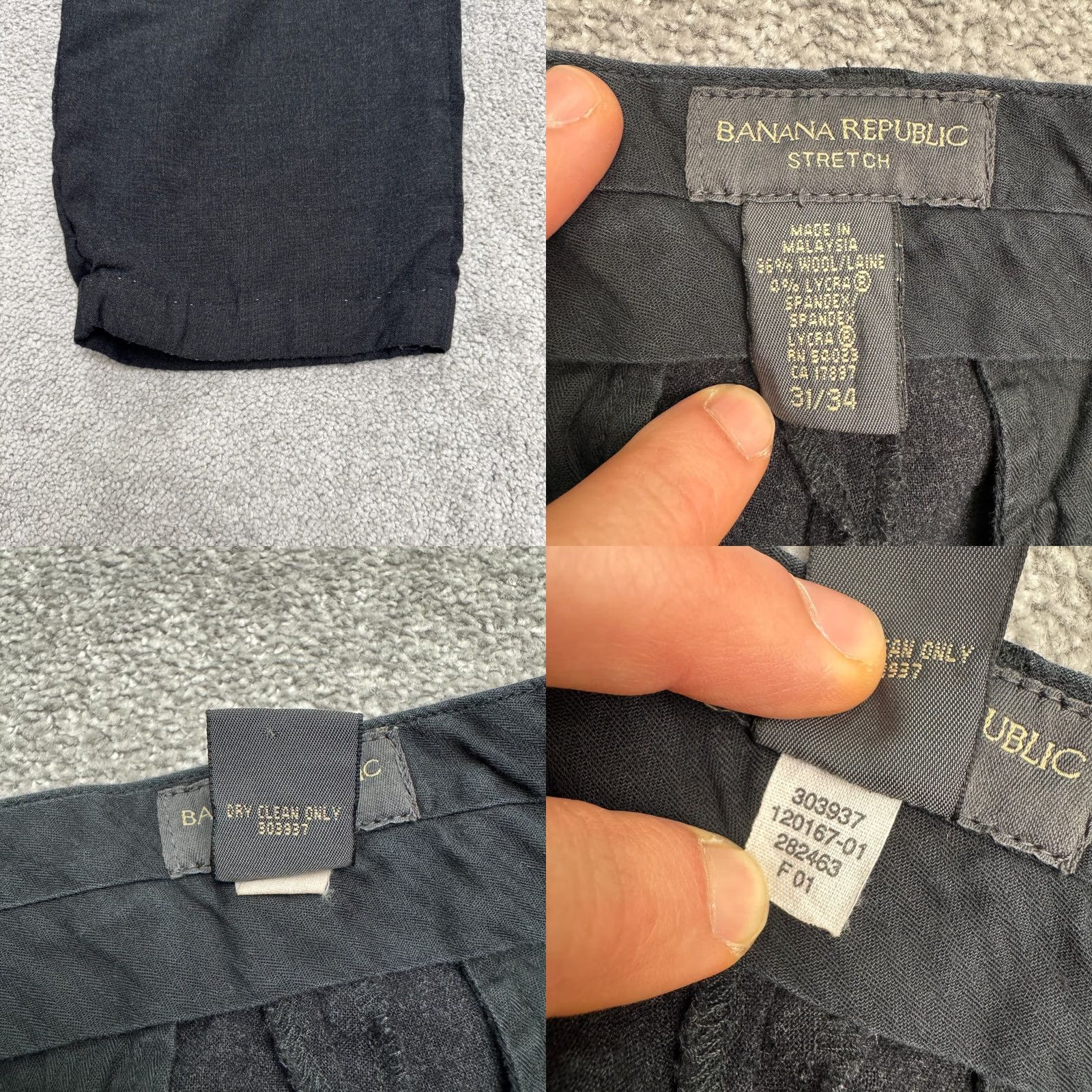 Banana Republic Banana Republic Wool Blend Dress Pants Mens 31x34 Gray Straight Leg Dress Pants Mens Regular Size 31 Gray Size US 31 - 8 Thumbnail