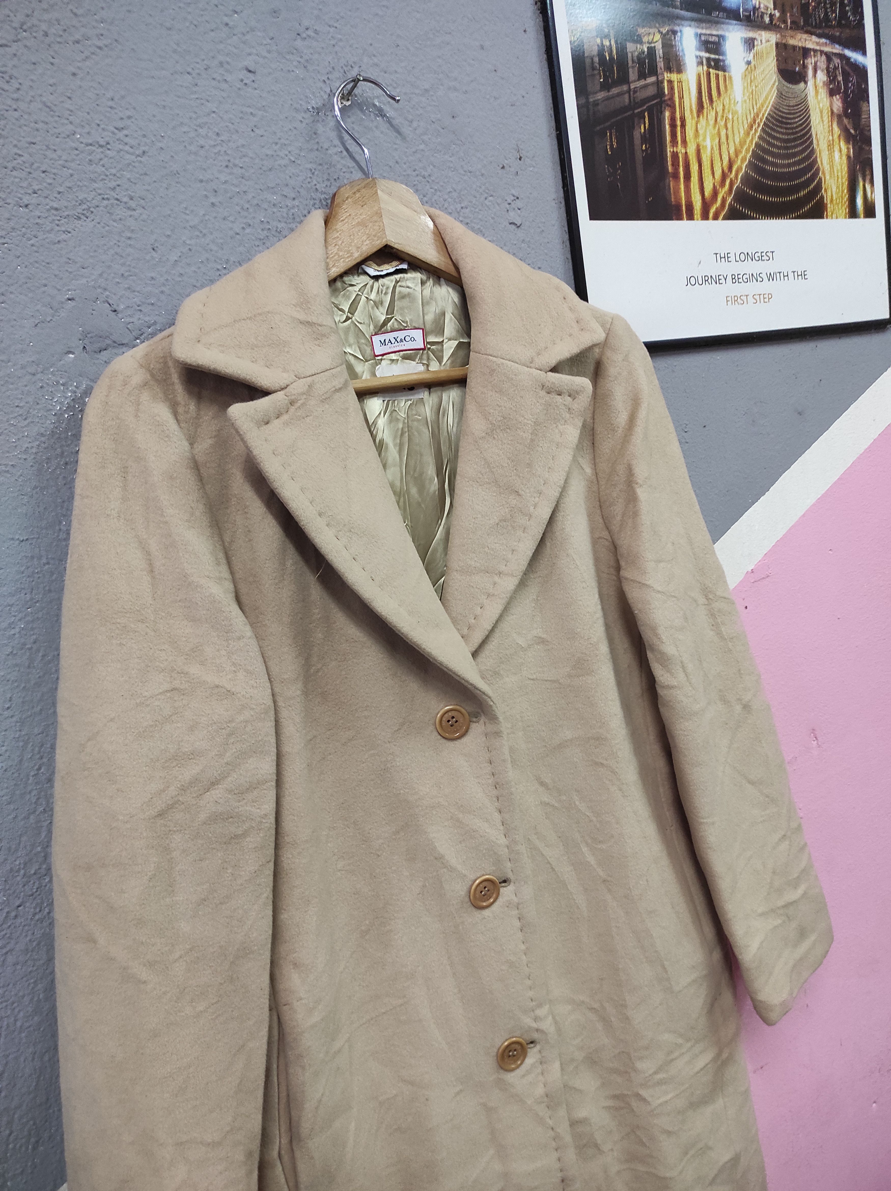MAX&Co. × Max Mara MAX & CO CLASSICS COAT OVERCOAT LONG JACKET Size M / US 6-8 / IT 42-44 - 3 Thumbnail