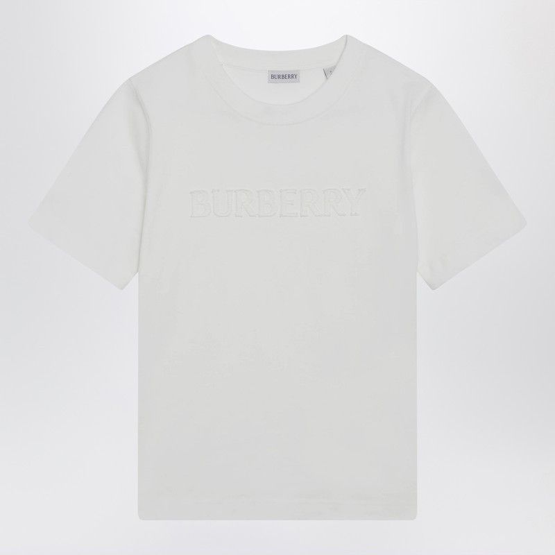 Burberry Burberry White T-Shirt With Embroidered Logo Size XS / US 0-2 / IT 36-38 - 1 Thumbnail