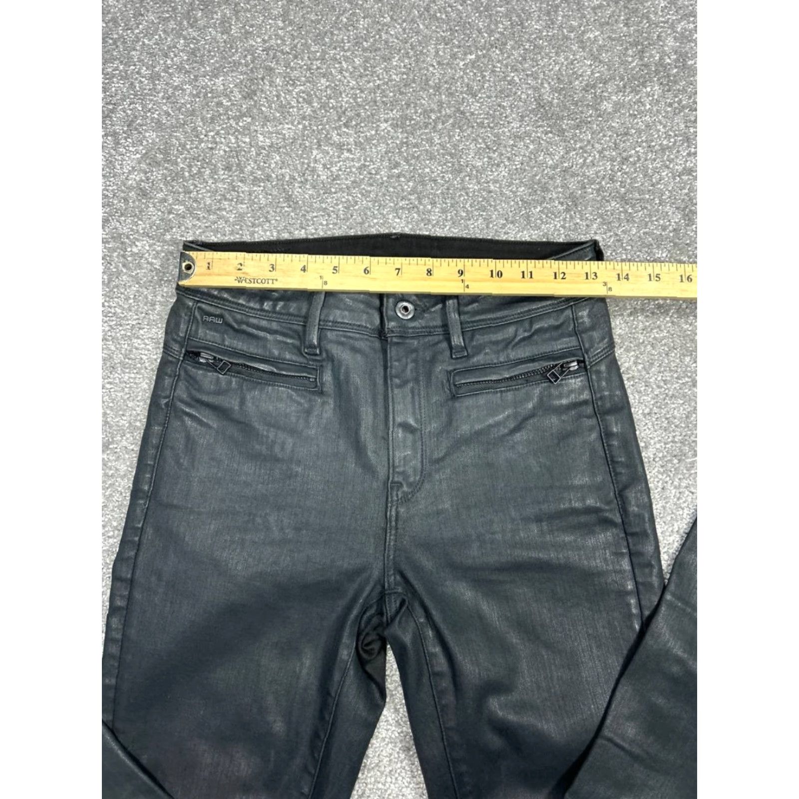 G-Star G-Star G-Star Raw Ashtix High Super Skinny Ankle Jeans Womens 27 Black Denim 27x28 Jeans Size 27" / US 4 / IT 40 - 4 Thumbnail