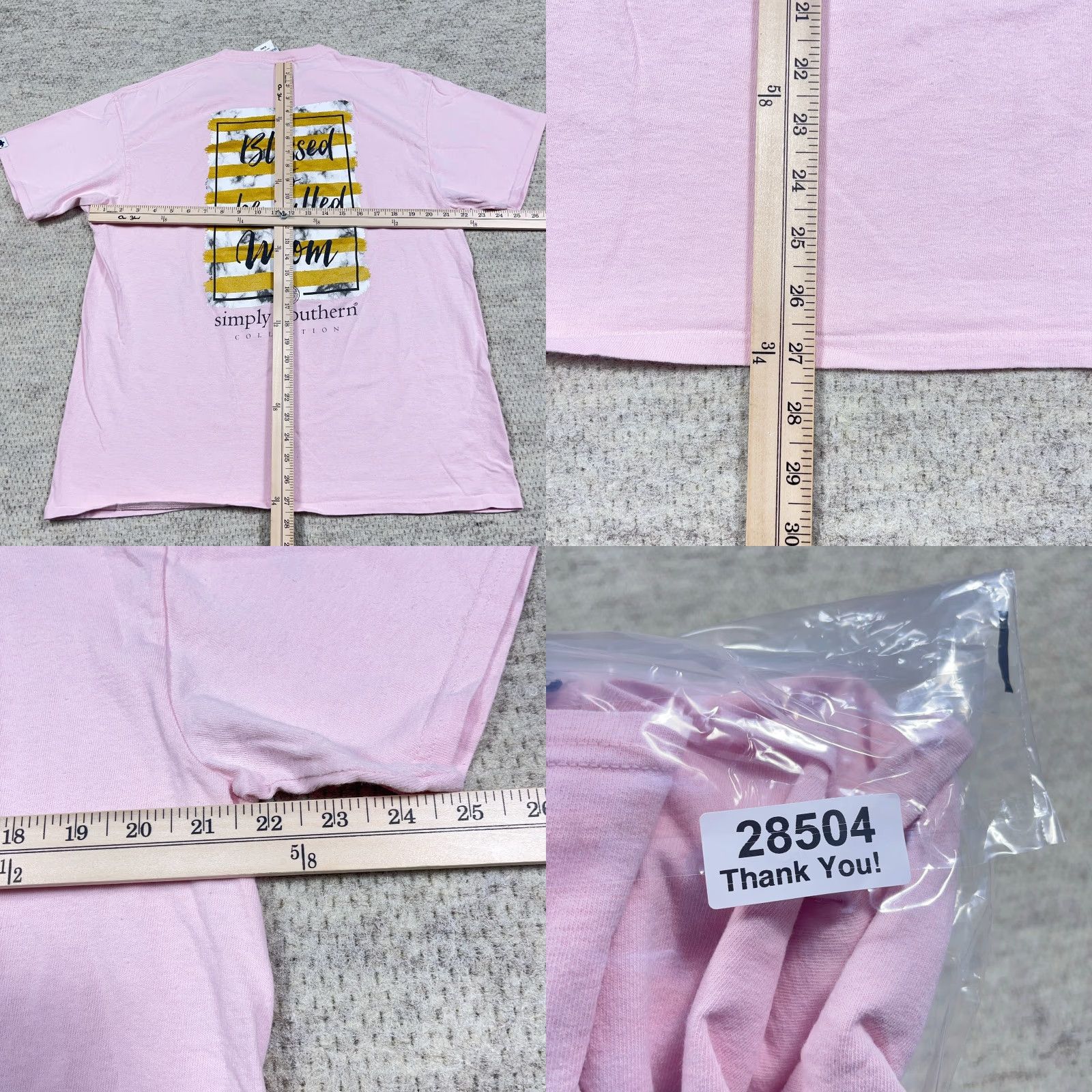 MOTHER Simply Southern Shirt Women XL Pink Tee Blessed Mom Mother Preppy Ladies Top Size XL / US 12-14 / IT 48-50 - 8 Thumbnail
