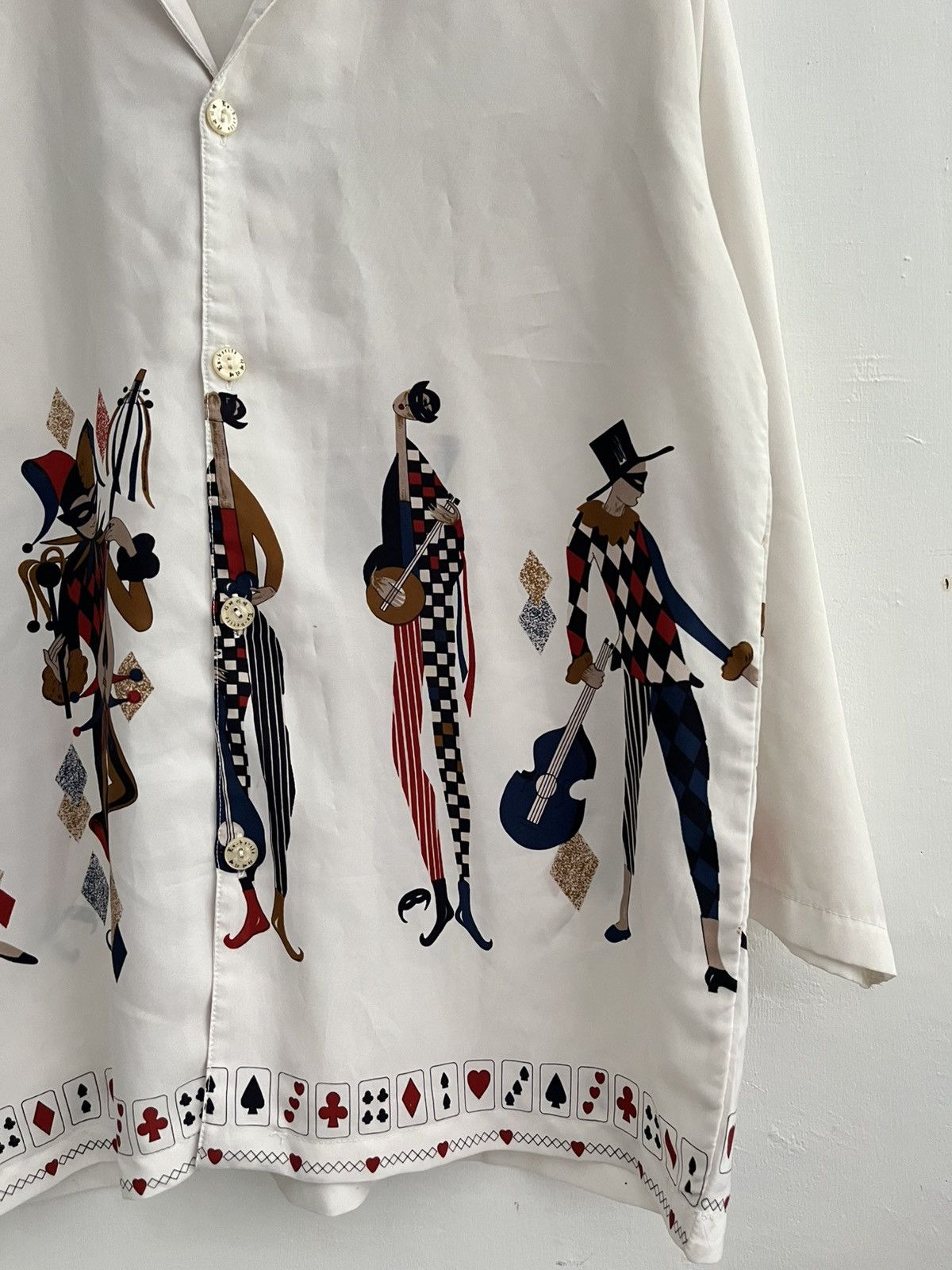 Vintage Japanese yohji yamamoto style joker card button shirt Size US L / EU 52-54 / 3 - 3 Thumbnail