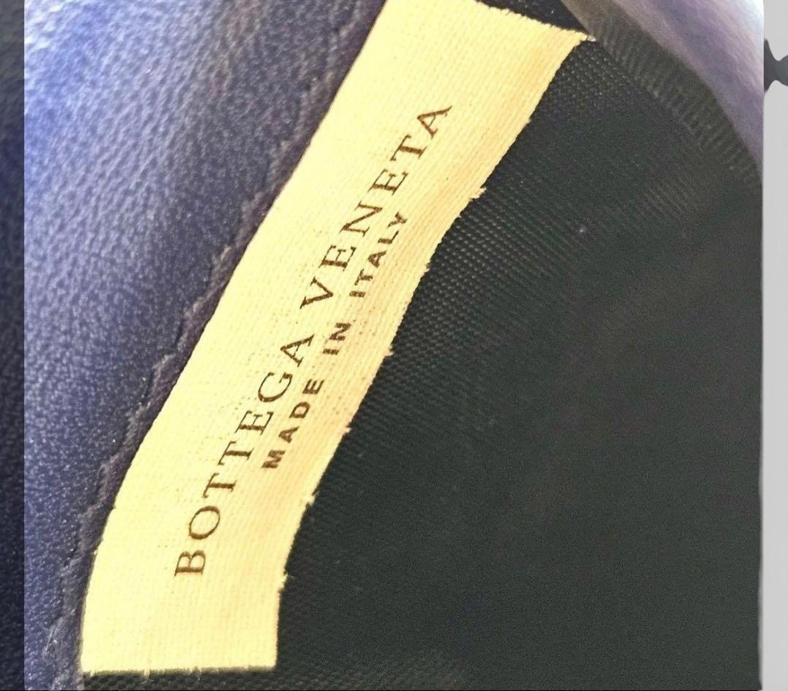 Bottega Veneta Bottega Veneta - Intrecciato Leather Wallet Navy Blue Size ONE SIZE - 8 Thumbnail