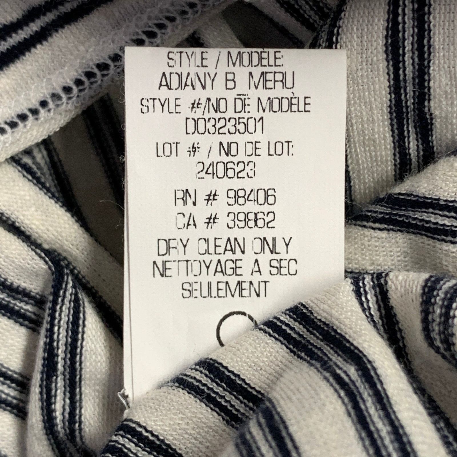 Theory THEORY Adiany B White Navy Linen Cotton Stripe T-Shirt Dress Size S / US 4 / IT 40 - 11 Thumbnail