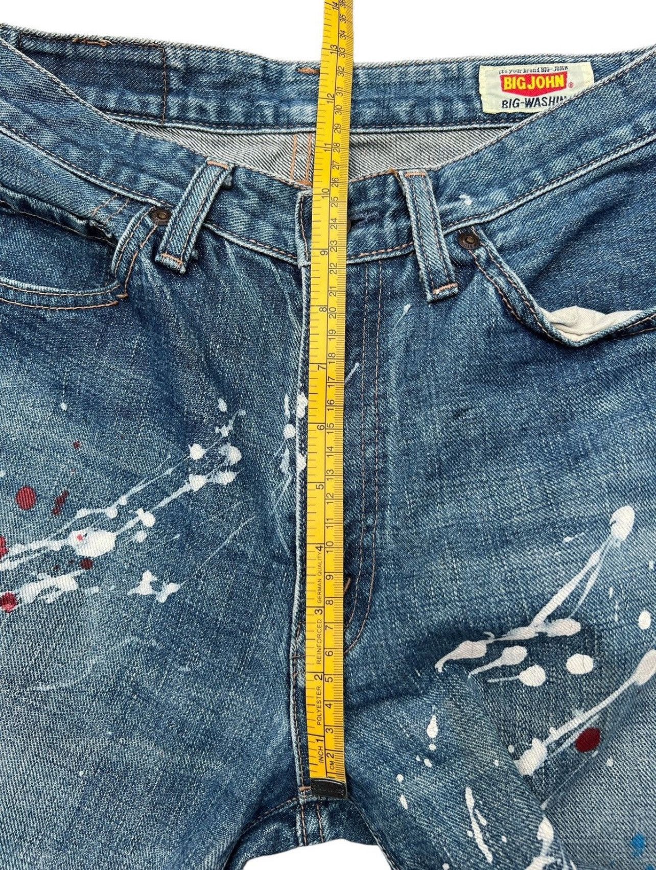 Big John Vintage Wrangler Paint Splatter Straight Denim Jeans 30x34 Size US 30 / EU 46 - 13 Thumbnail
