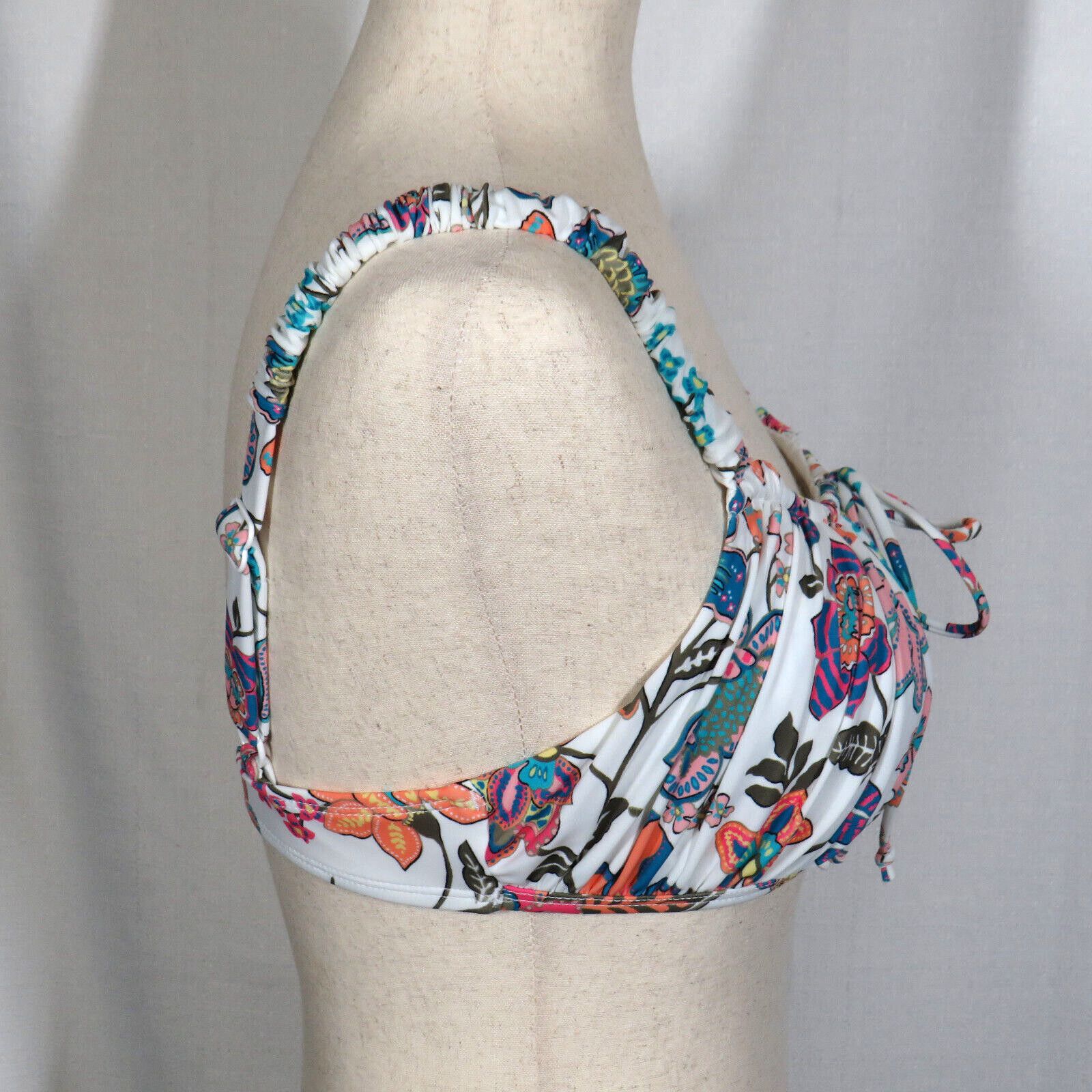 Other SUNDAZED Ledia Floral Shirred Padded Bikini Swim Top 36 B-C Size ONE SIZE - 7 Thumbnail