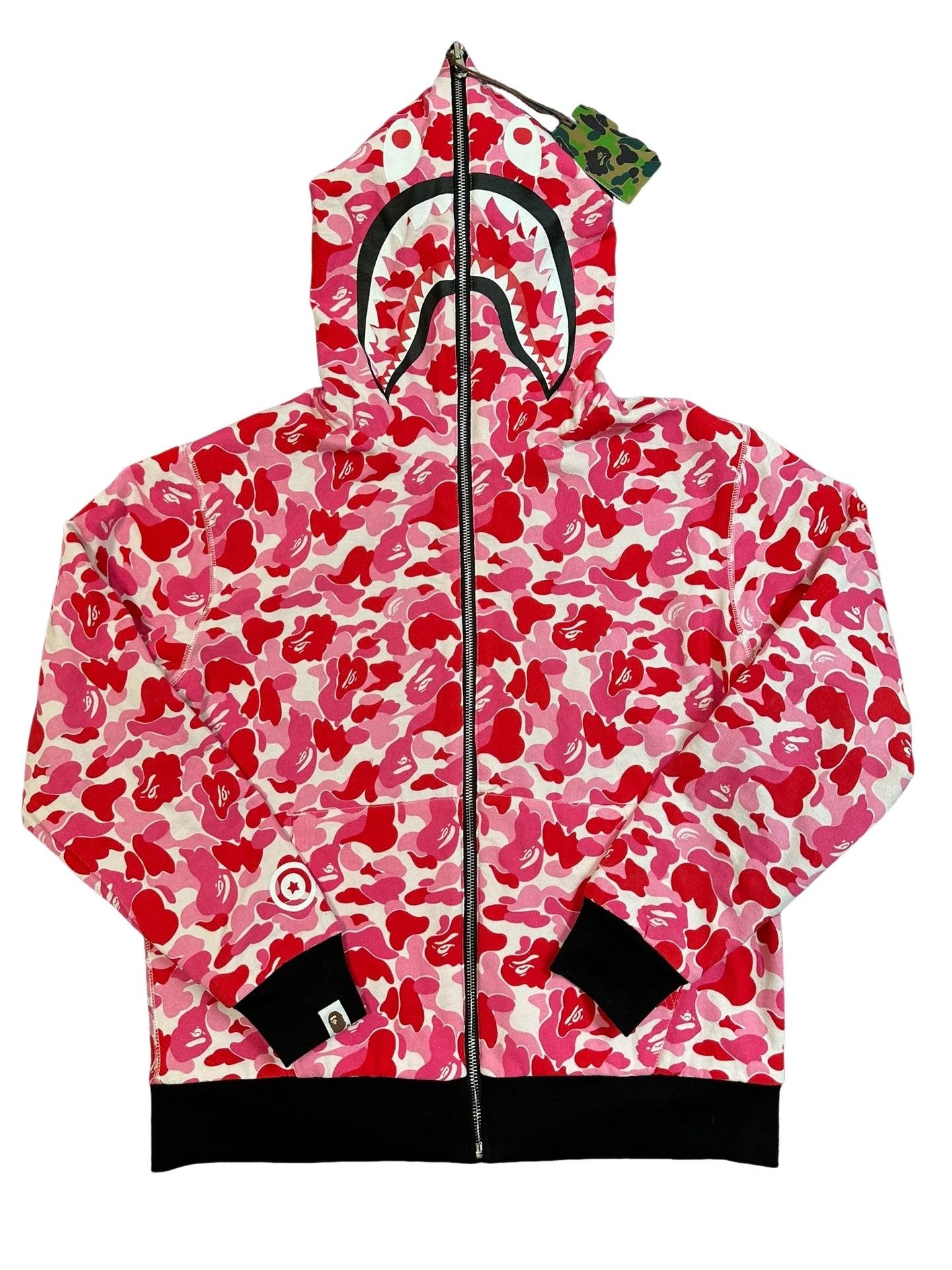 Bape A Bathing Ape Split Camo Shark Hoodie Size L Size US L / EU 52-54 / 3 - 1 Thumbnail