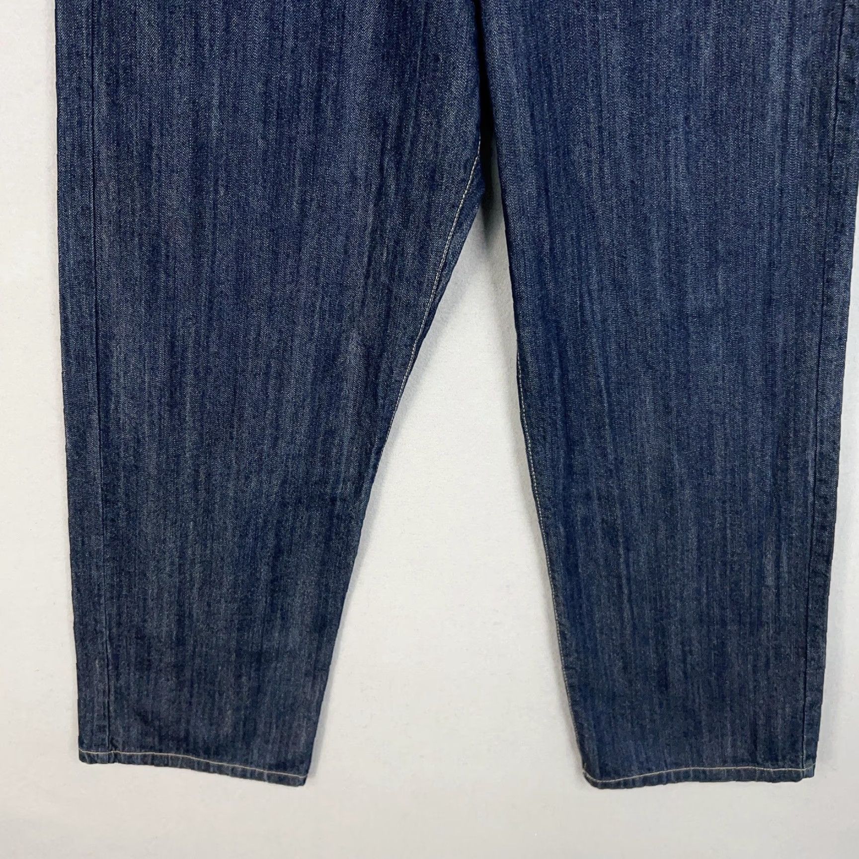 Denime Exsto Jeans Mens 36 Dark Wash Denim Straight Leg Baggy Logo Back Graphic Skater Size US 36 / EU 52 - 4 Thumbnail