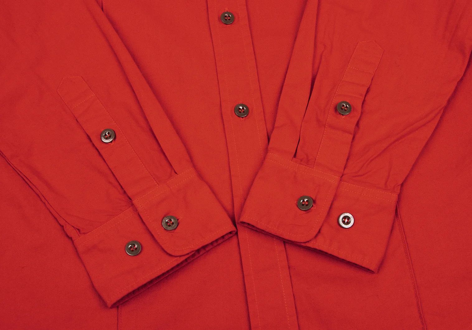 Jean Paul Gaultier Dyed Cotton Pintuck Shirt in Red Size US S / EU 44-46 / 1 - 7 Thumbnail