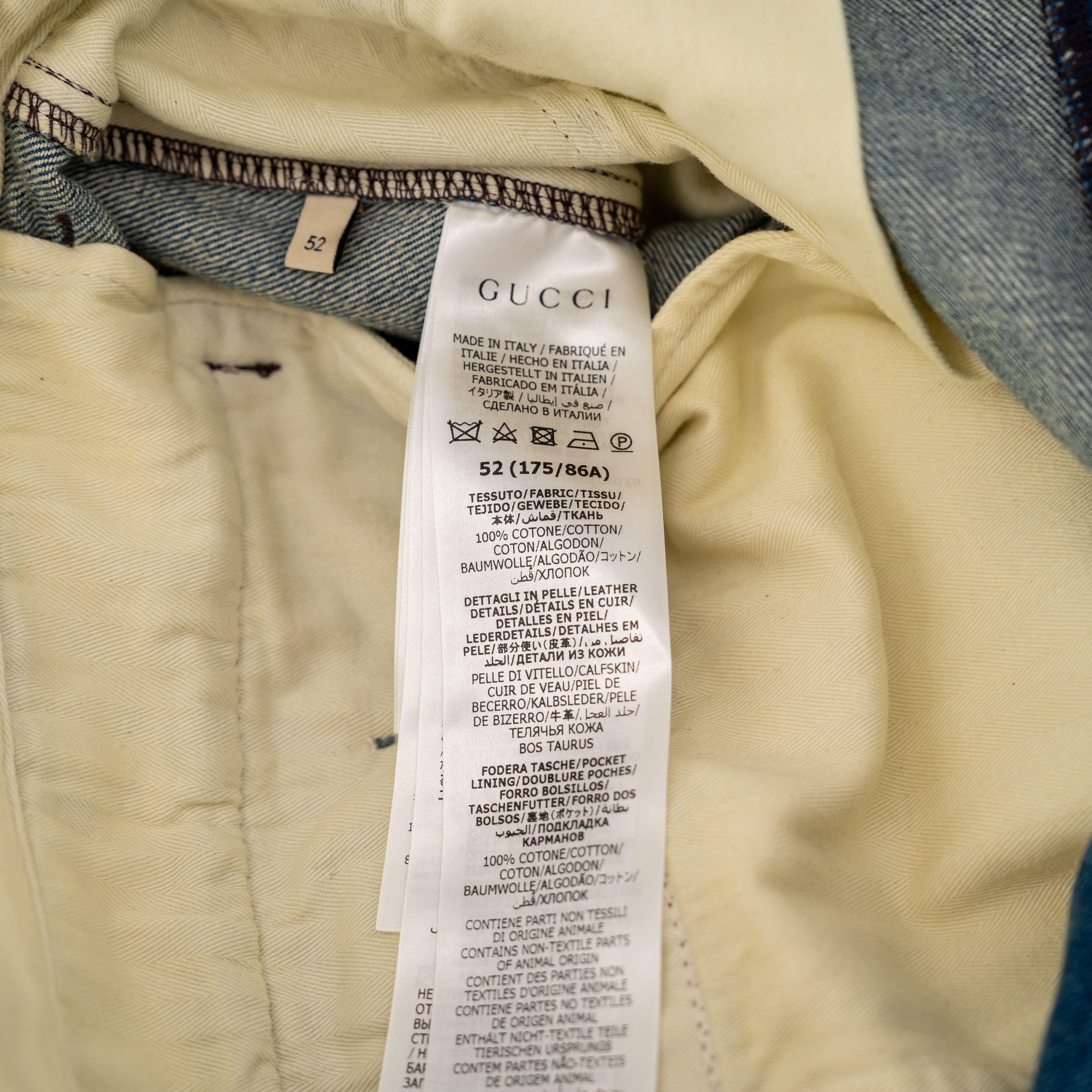 Gucci 52 XL Gucci Washed Jeans Organic Denim Pant with Patch Blue Size US 36 / EU 52 - 9 Thumbnail