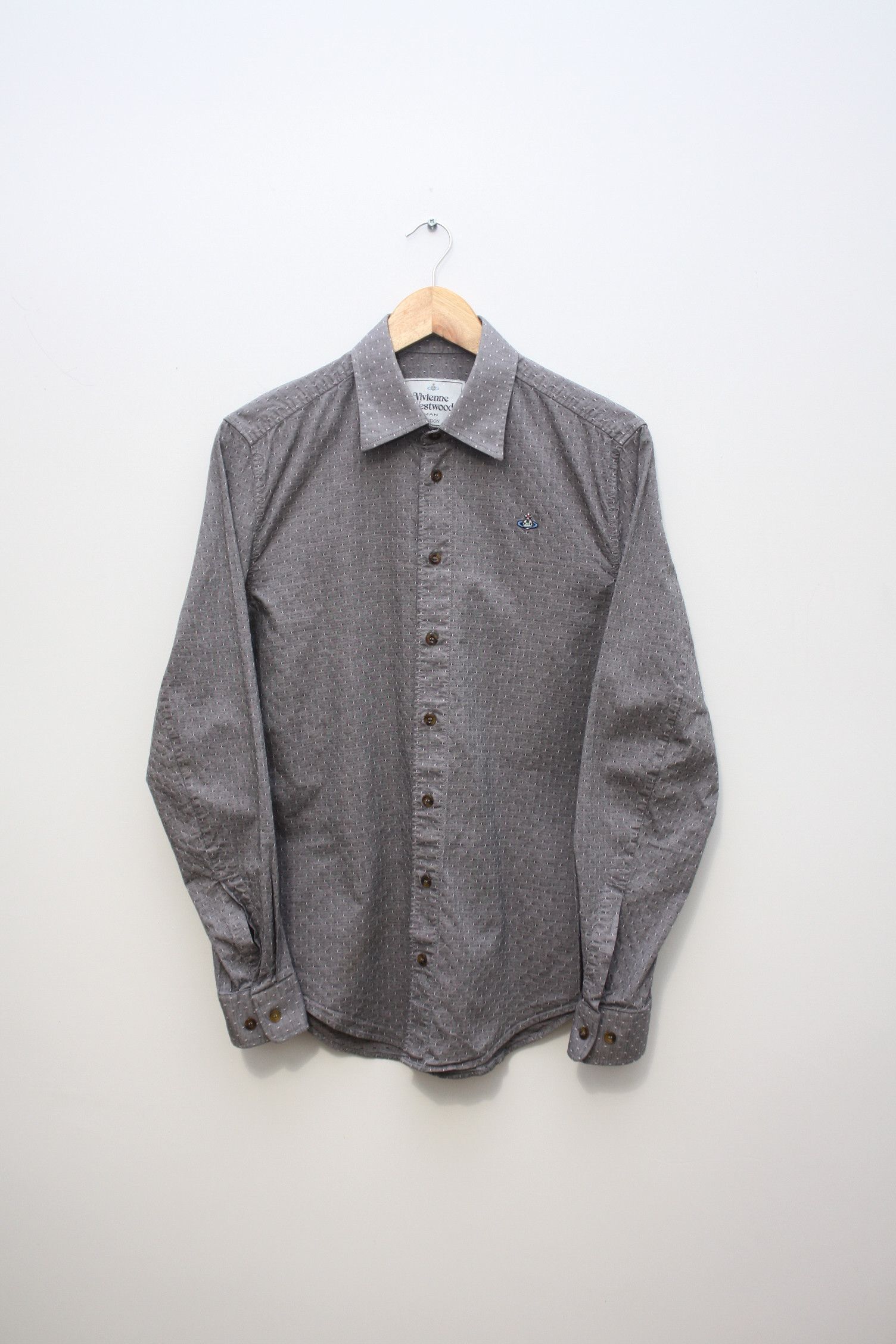 Vivienne Westwood Vivienne Westwood Grey L/S Shirt Men's 46 Size US S / EU 44-46 / 1 - 3 Thumbnail