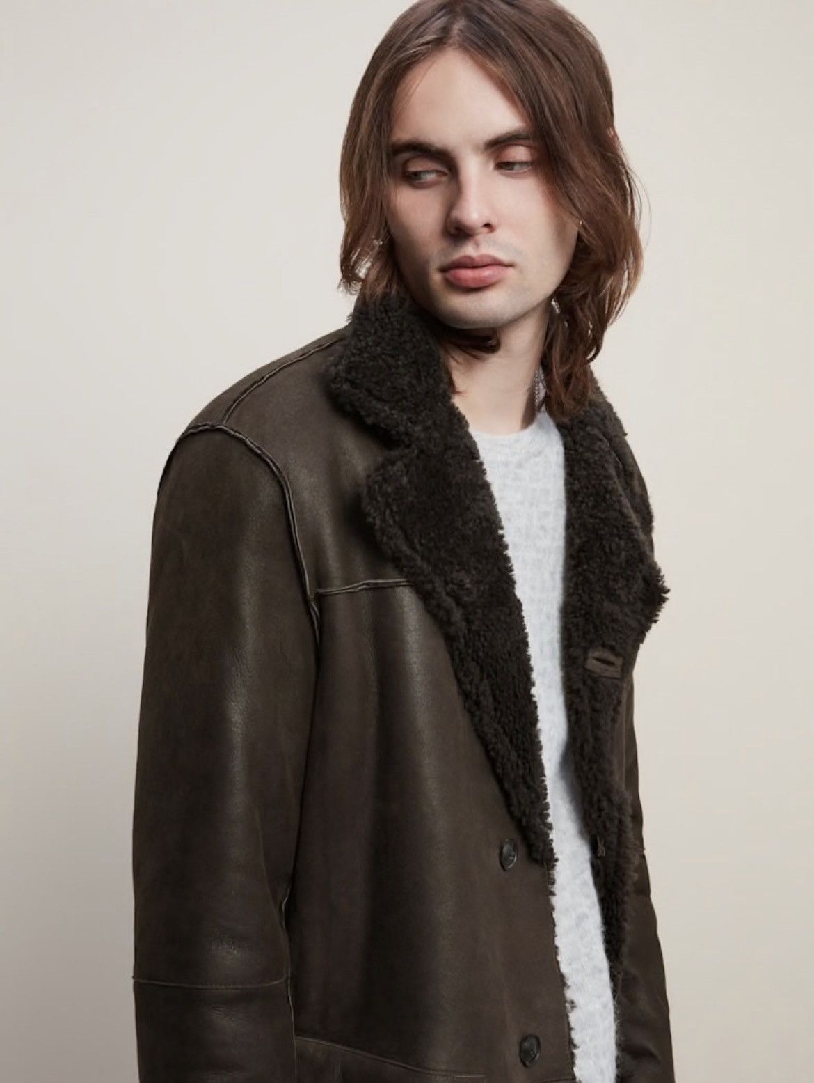 John Varvatos Shearling Coat Size EU 52 USA 42 Size US L / EU 52-54 / 3 - 3 Thumbnail