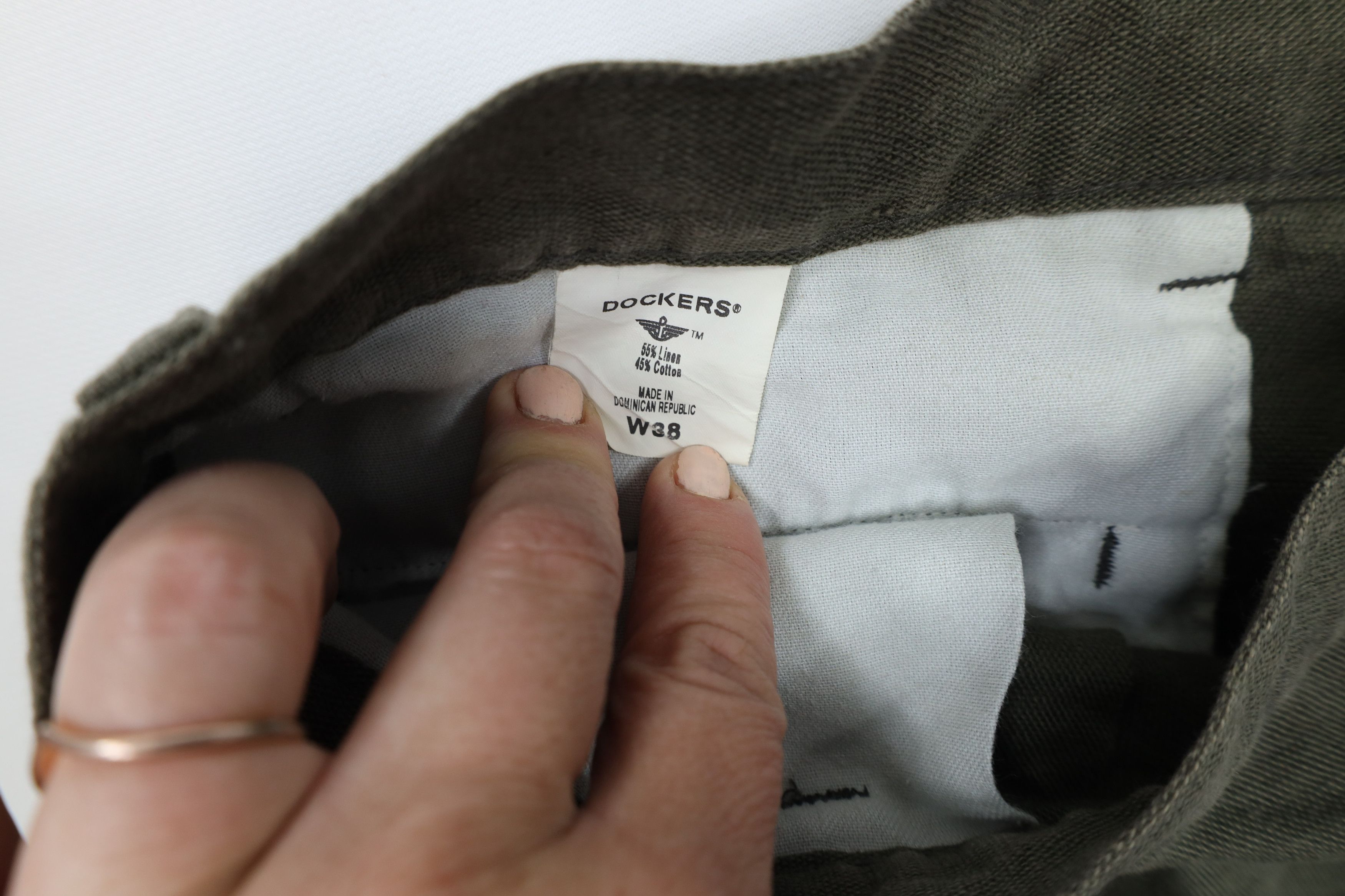 Vintage Vintage 90s Streetwear Linen Blend Above Knee Shorts Green Size US 38 / EU 54 - 7 Thumbnail