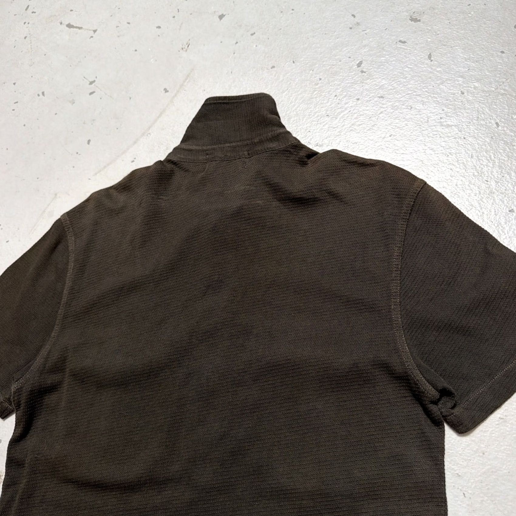 Vintage RRL Ralph Lauren Army Polo T-Shirt Knit Textured Faded Black S Size US S / EU 44-46 / 1 - 5 Thumbnail