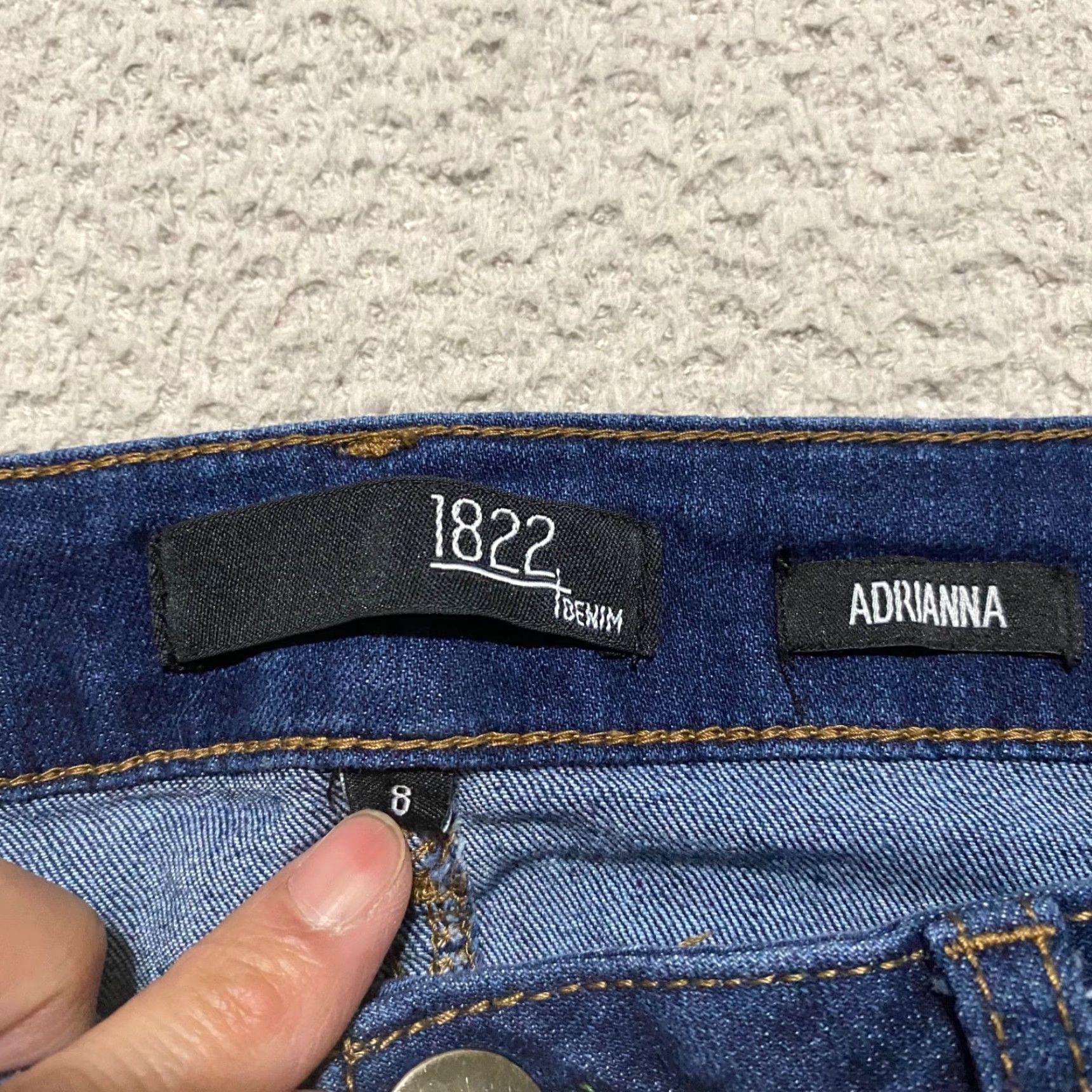 Vintage 1822 Denim Jeans Womens sz 8 Blue Denim Dark Wash Adrianna Skinny Mid Rise Size 30" / US 8 / IT 44 - 3 Thumbnail