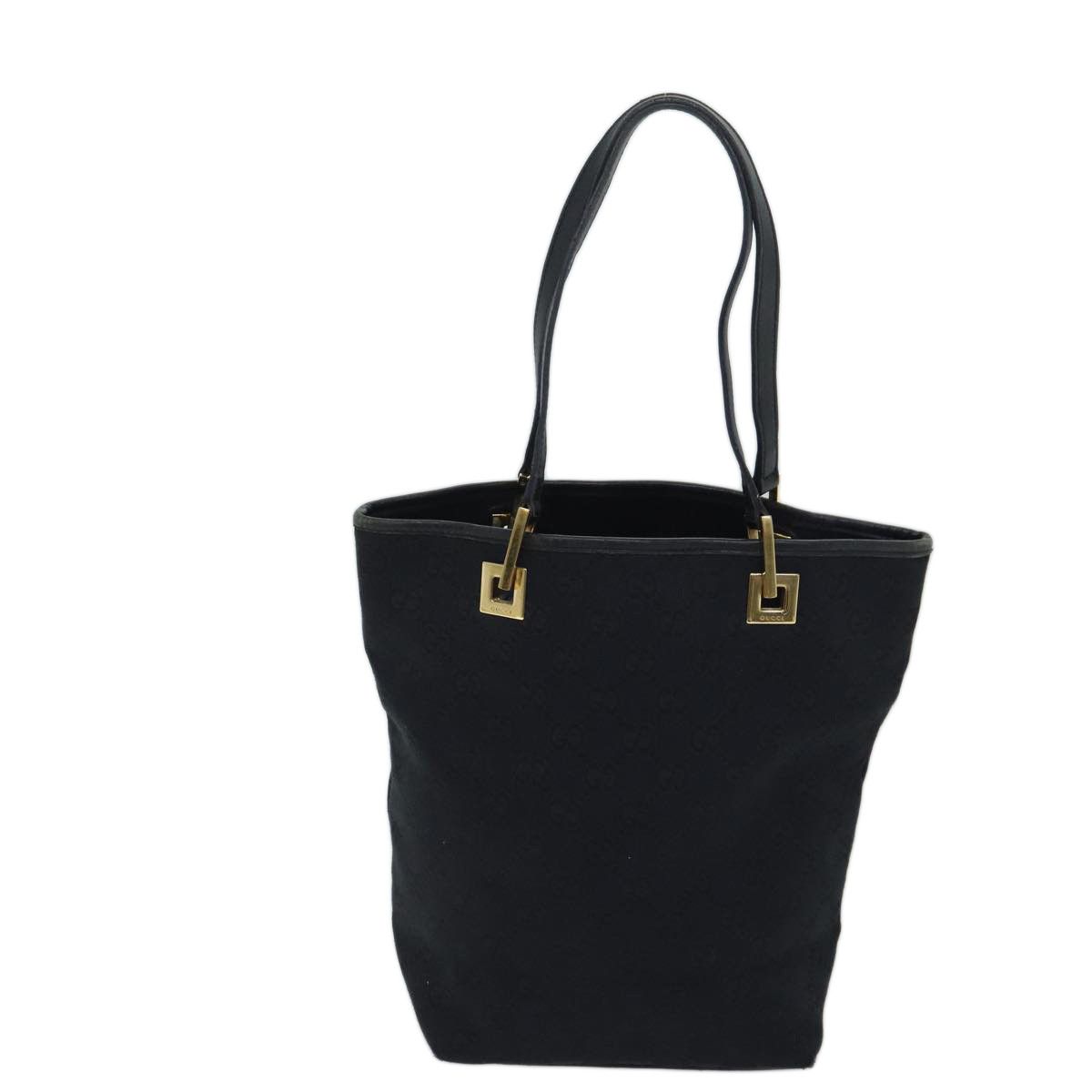 Gucci Gg Canvas Black Canvas Tote Bag (Pre-Owned) Size ONE SIZE - 1 Thumbnail