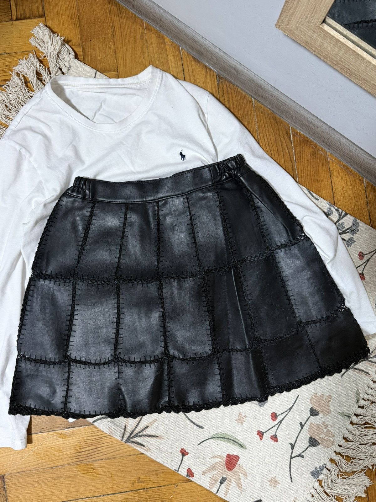 Japanese Brand Very rare skirt leather japan style rick owens y2k Size 26" / US 2 / IT 38 - 4 Thumbnail