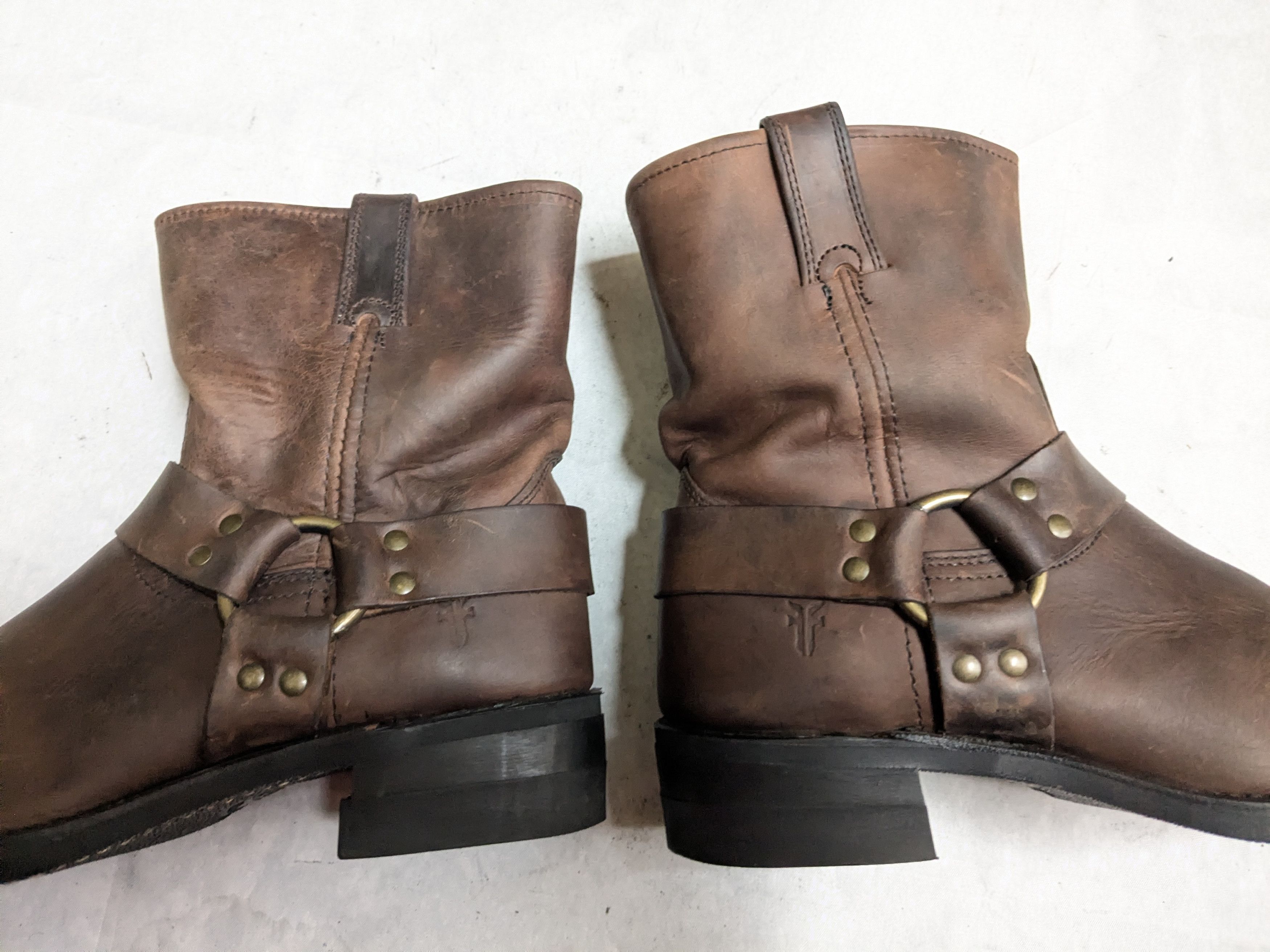 Frye Frye Harness Boots Brown 10 M Leather Buckle USA Size US 10 / EU 43 - 10 Thumbnail