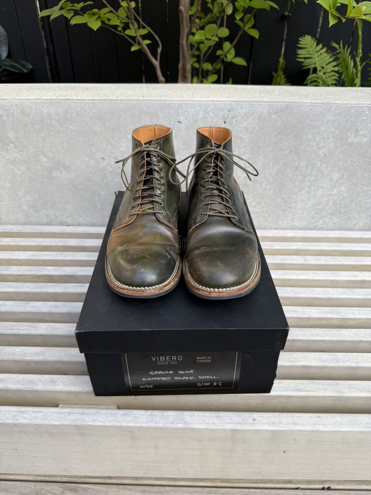 Viberg Viberg Scuffed Shell Cordovan Service Boot 1035 8.5 Size US 9 / EU 42 - 1 Thumbnail