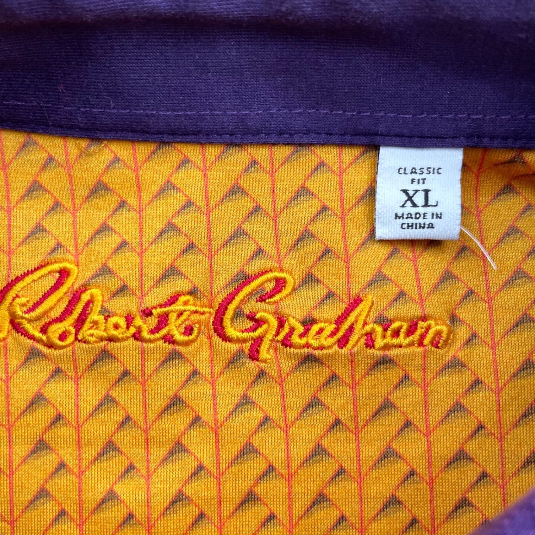Robert Graham Robert Graham Shirt Men 100% Cotton L/S Classic Fit Button XL Purple Paisley Size US XL / EU 56 / 4 - 3 Thumbnail