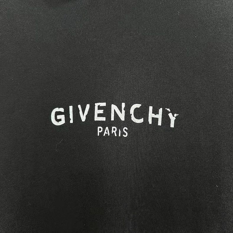 Givenchy Destroyed Logo Oversized Hooded Sweatshirt