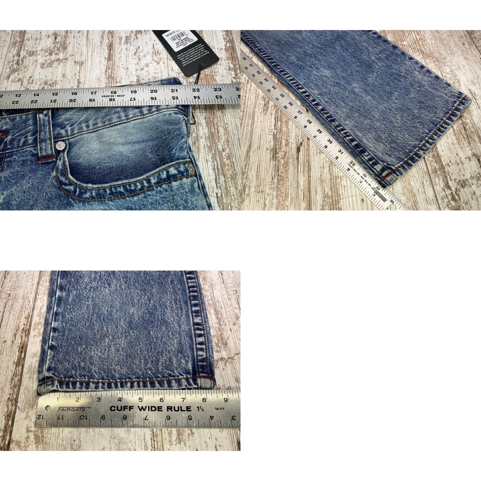 True Religion VINTAGE True Religion Jeans Mens 40x34 Blue Denim Ricky Relaxed Straight Flap Pockets Size US 40 / EU 56 - 10 Thumbnail