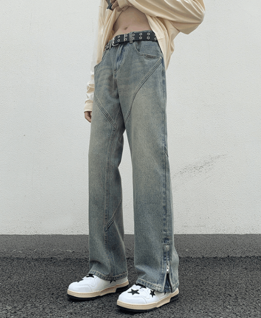 Japanese Brand × Jean Vintage American style zipper loose wide-leg bootcut jeans Size US 32 / EU 48 - 2 Thumbnail